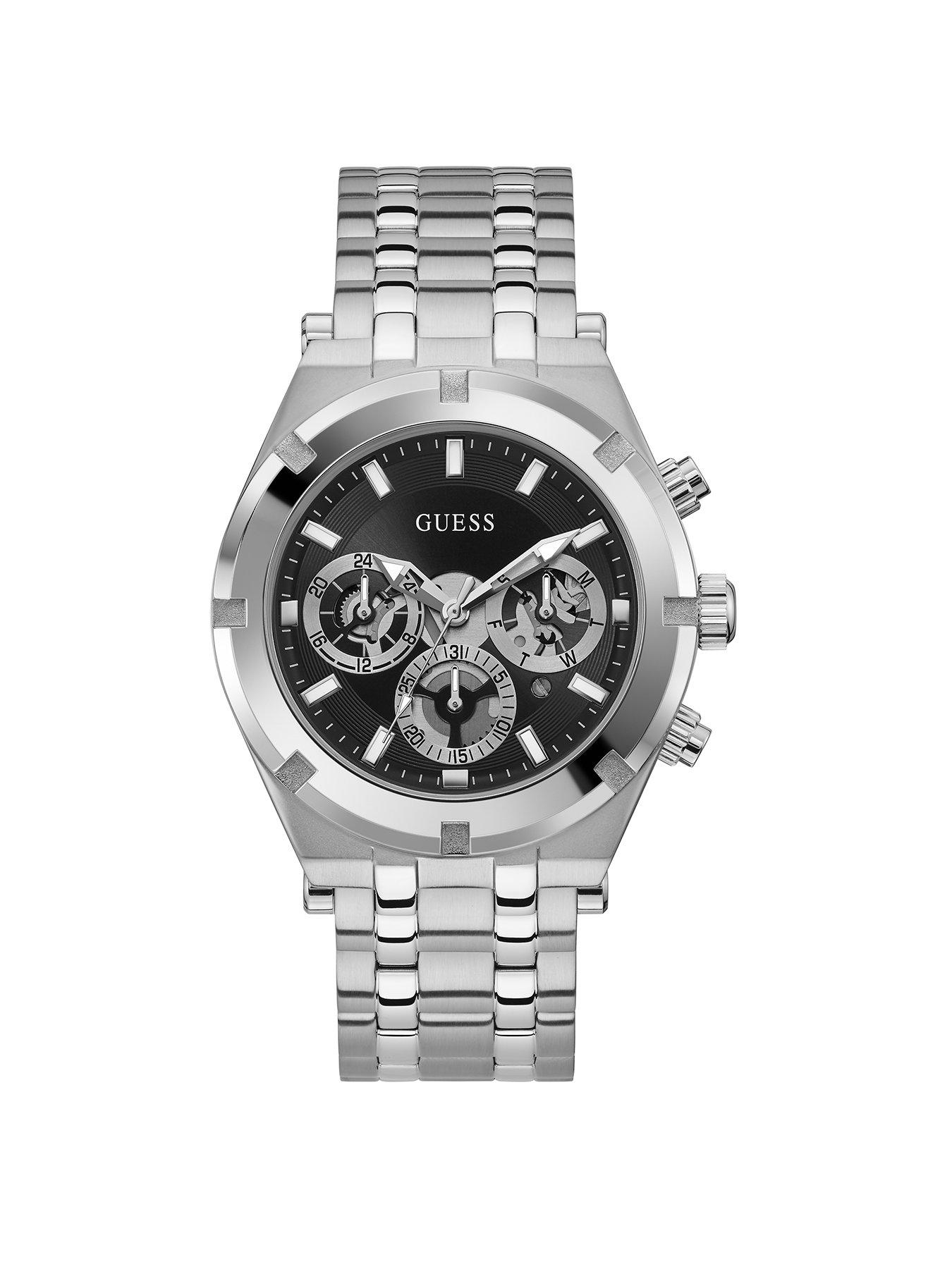 Product photograph of Guess Continental Gents Watch from very.co.uk