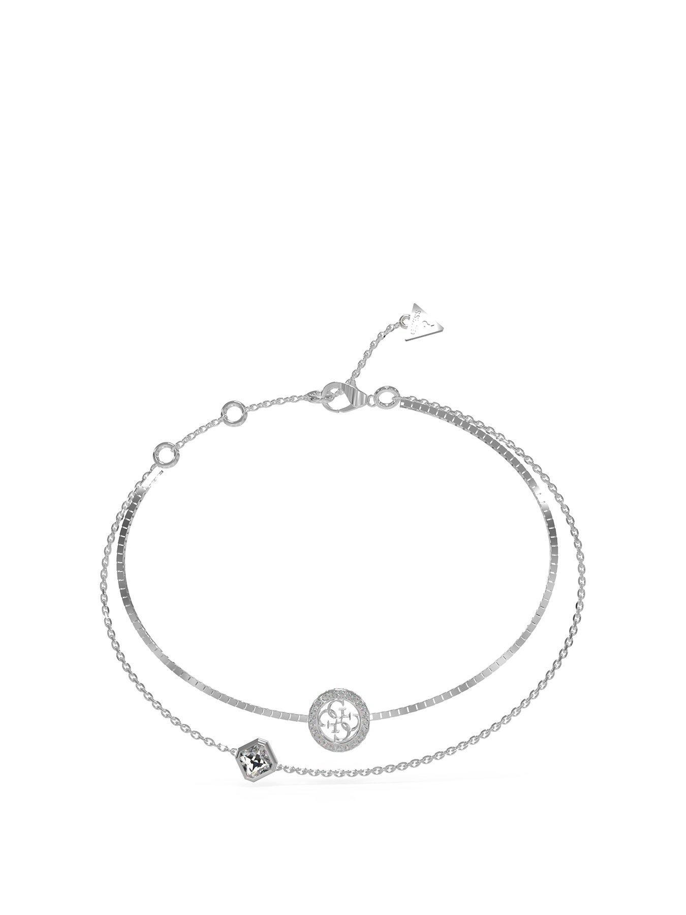 Product photograph of Guess 4g Crush 2-layer Bracelet from very.co.uk