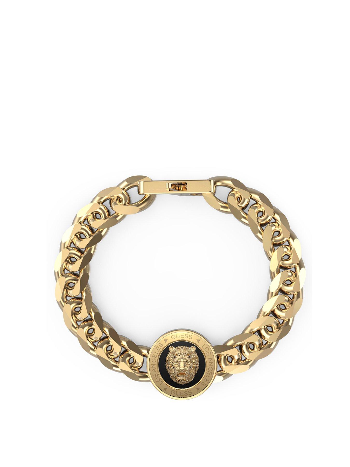 Product photograph of Guess Lion King Chain Bracelet from very.co.uk