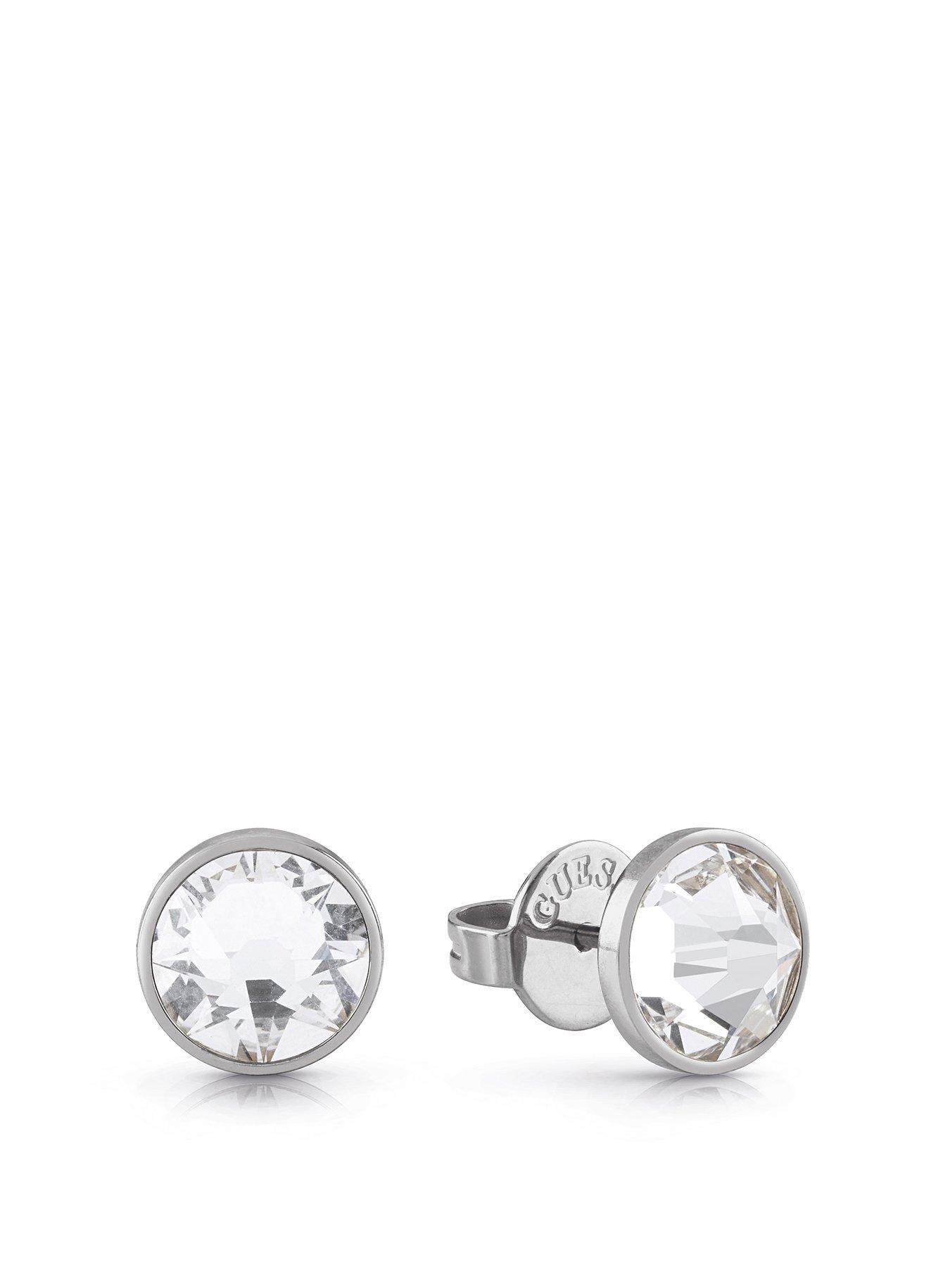 Product photograph of Guess Frontiers Stud Sparkle Earrings from very.co.uk