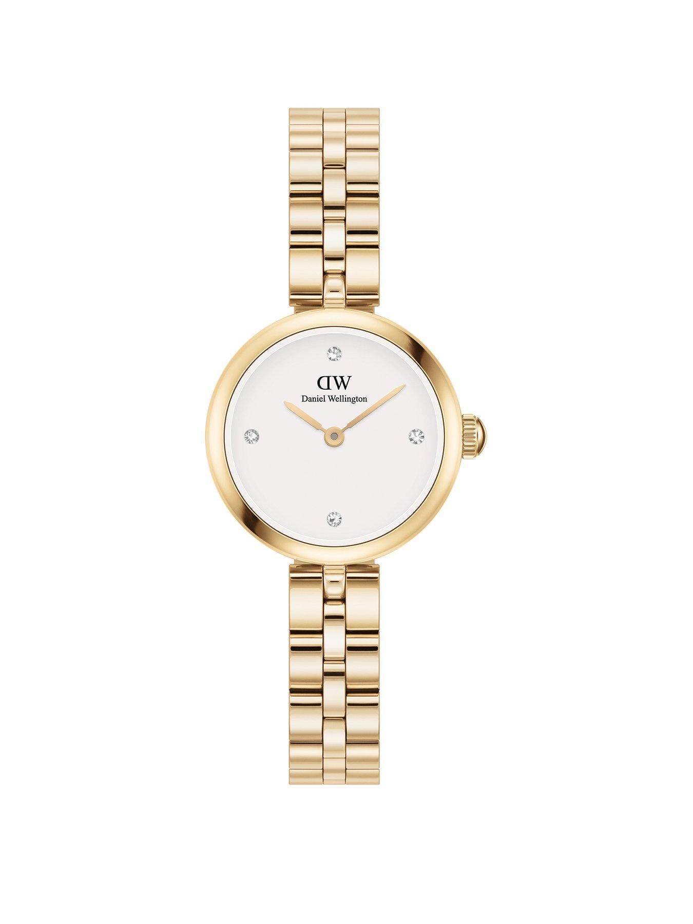 Product photograph of Daniel Wellington Elan Jewellery 22 Gold White Watch from very.co.uk