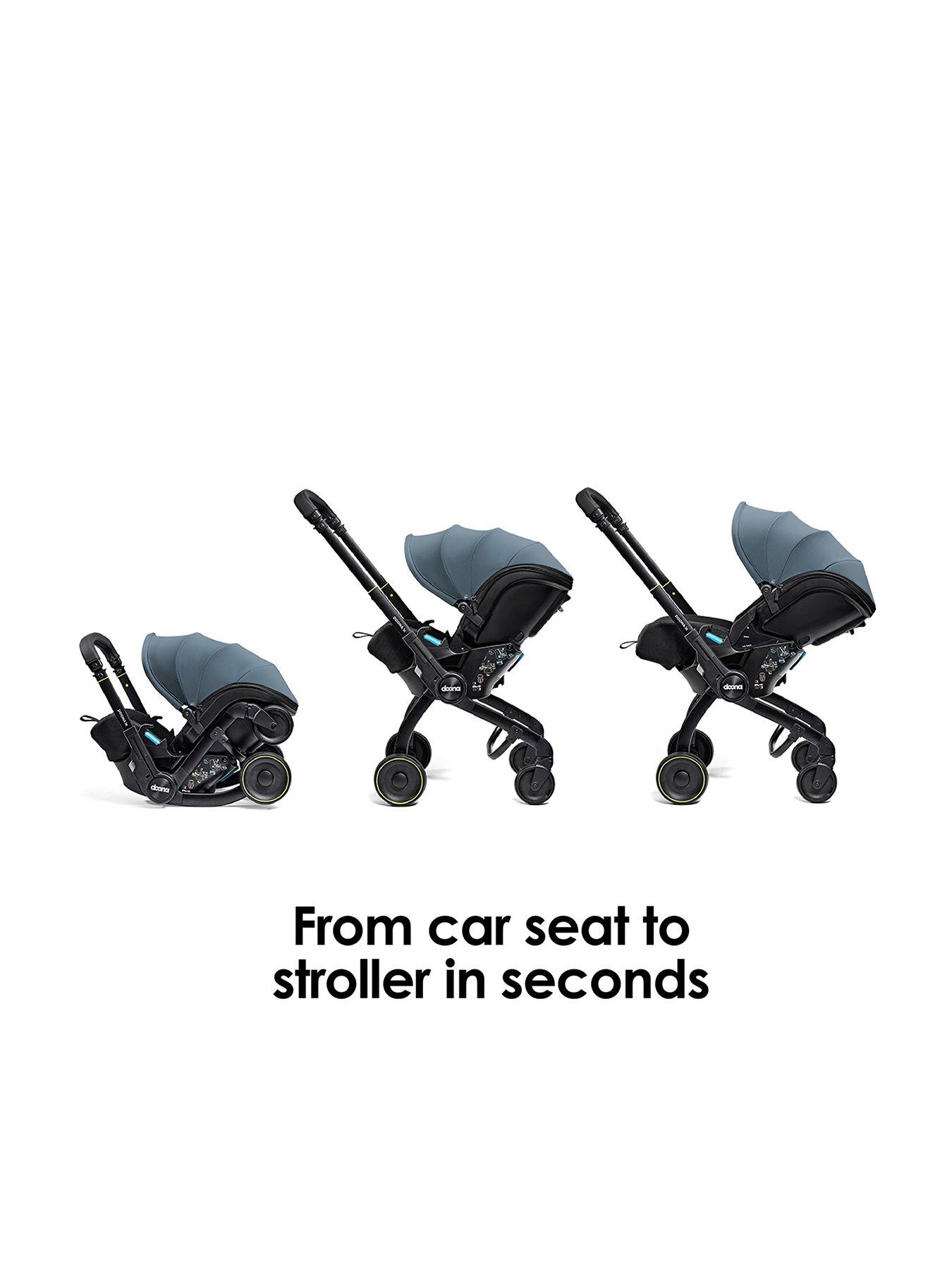 Image 3 of 8 of Doona DoonaX Infant Car Seat - Ocean Blue