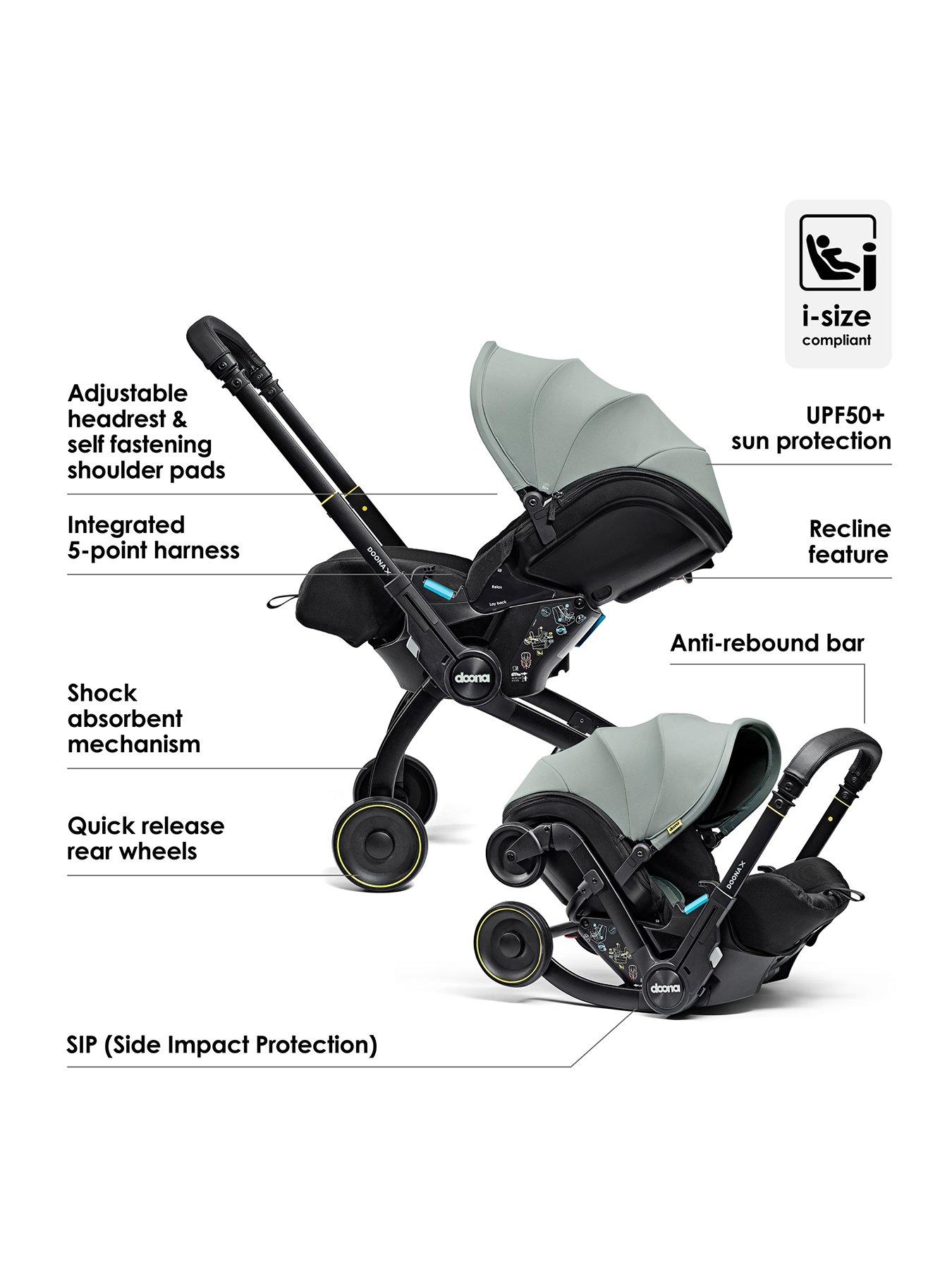 Image 4 of 8 of Doona DoonaX Infant Car Seat - Dusty Sage