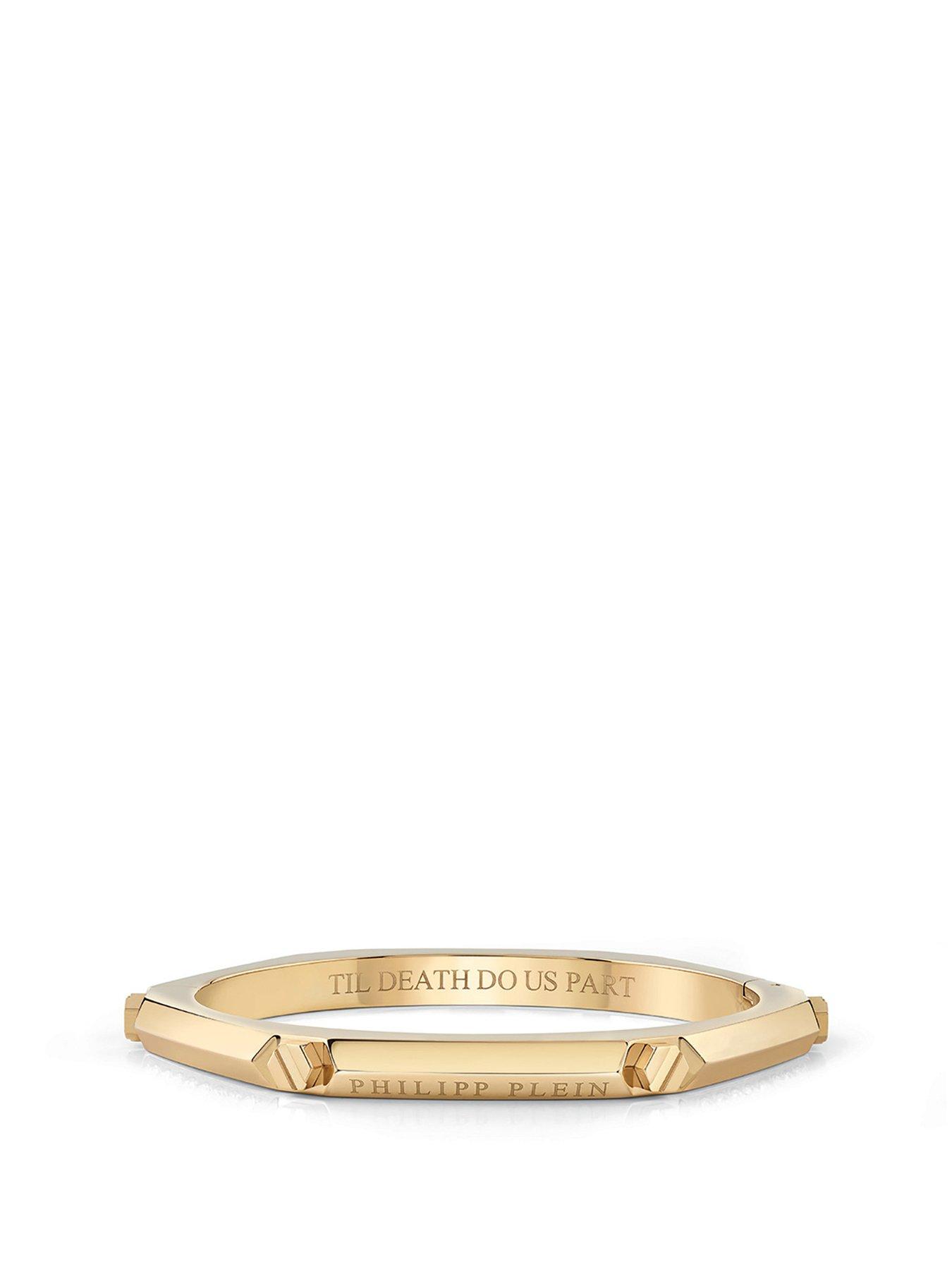 undefined CUFF gent IP Yellow Gold bangle bracelet L