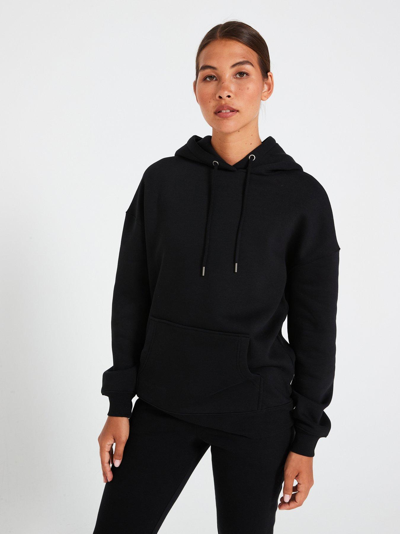 undefined The Essential Oversized Hoodie - Black