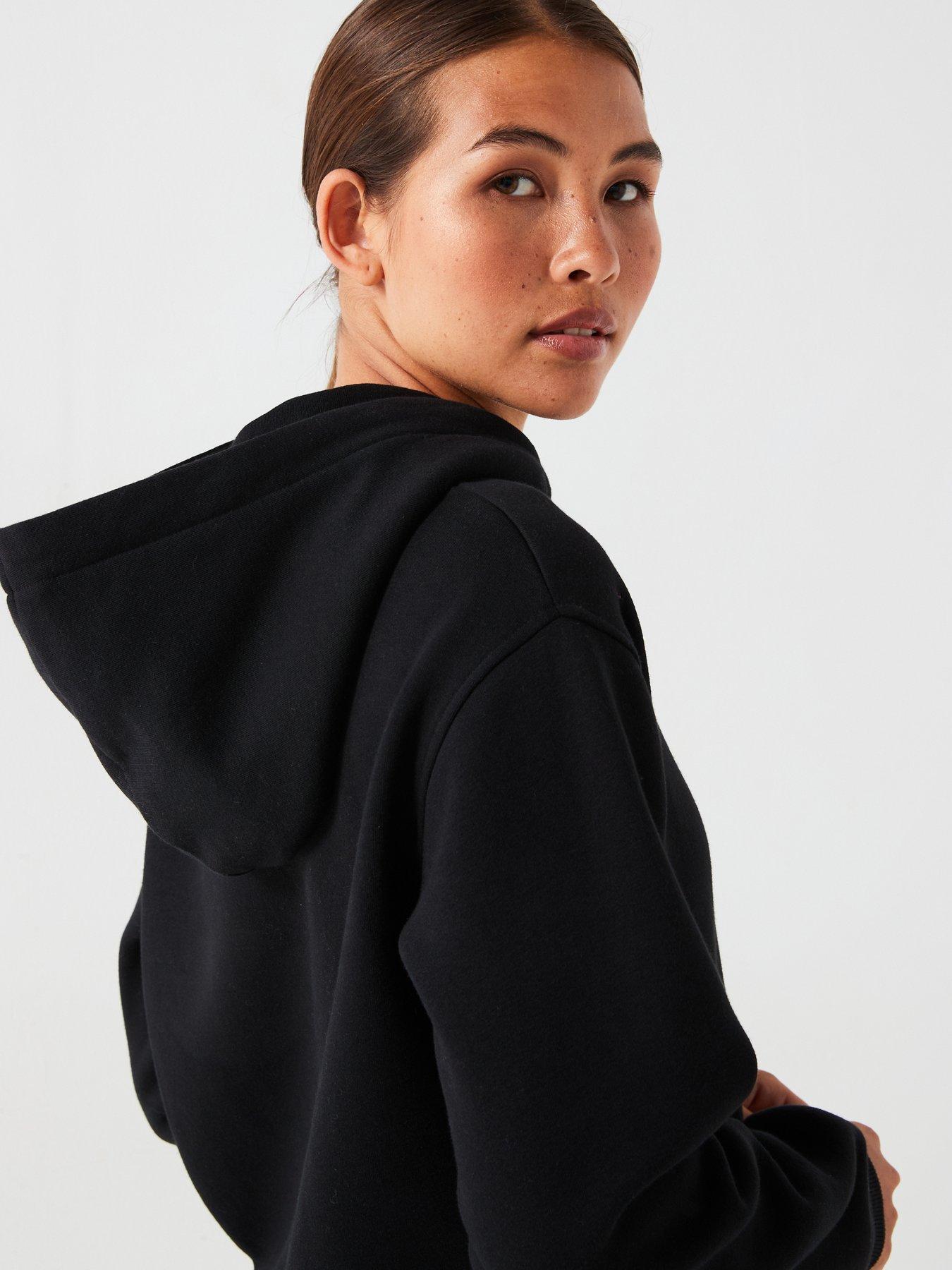 Image 5 of 6 of Everyday The Essential Longline Hoodie with Side Splits - Black