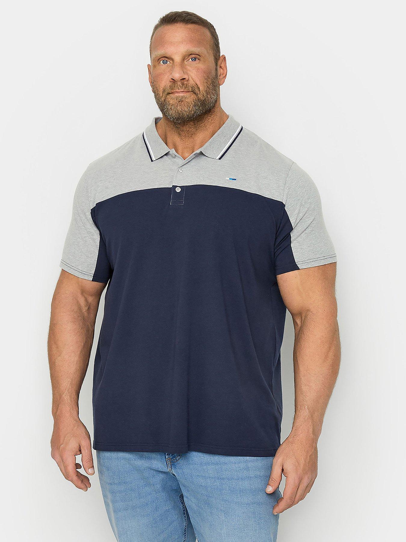 undefined Cut  &  Sew Jersey Polo Shirt - Navy