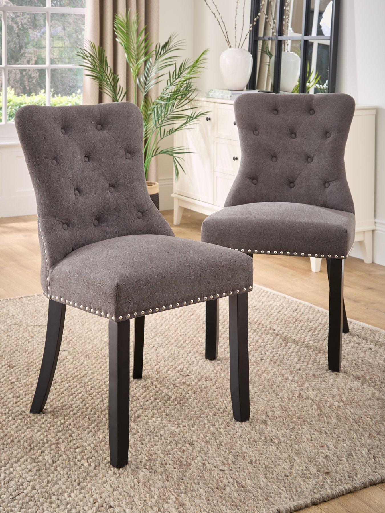 undefined Warwick Chenille Pair Of Standard Dining Chairs - FSC Certified