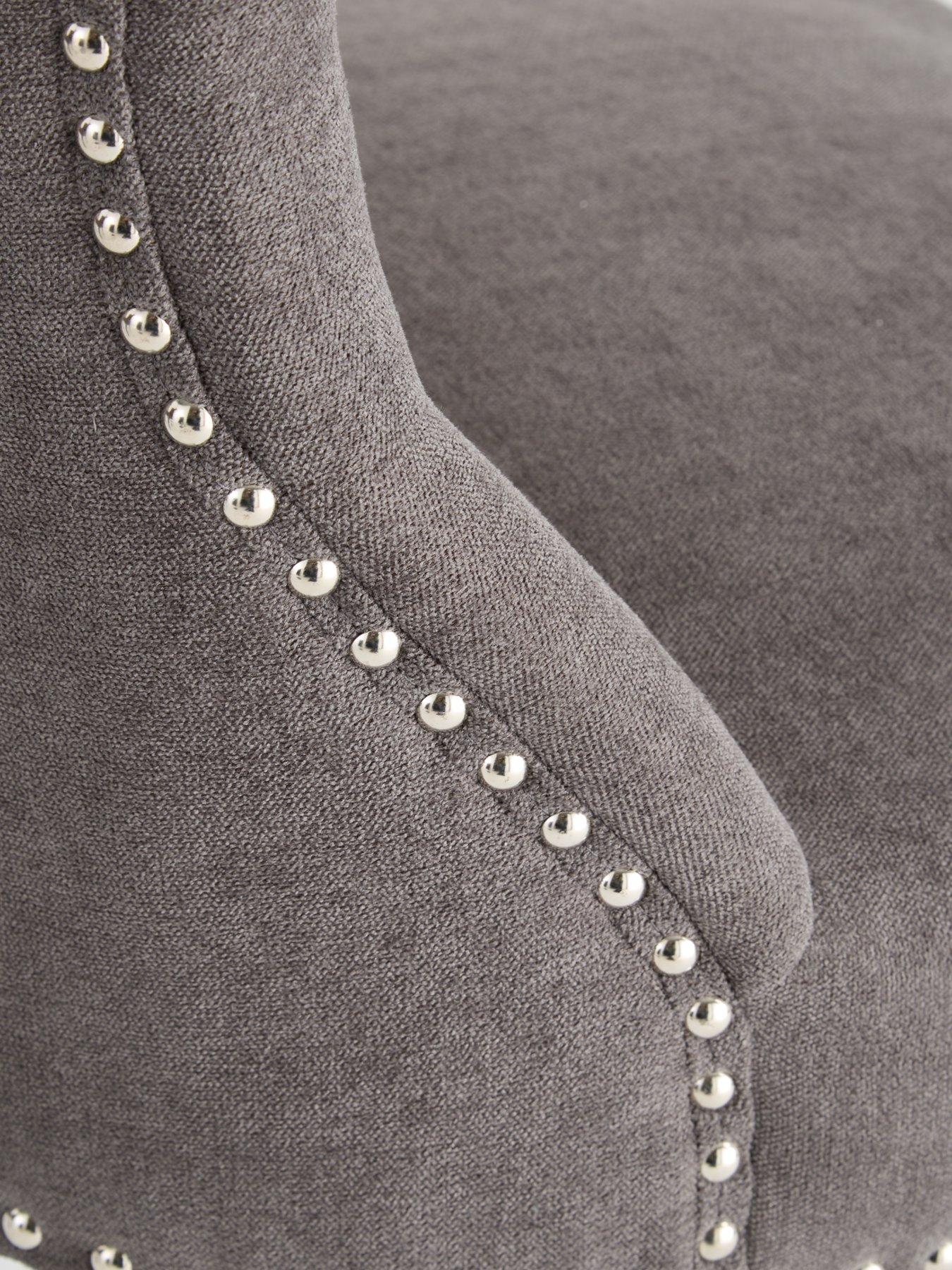 Image 7 of 7 of Very Home Warwick Chenille Pair Of Standard Dining Chairs - FSC Certified