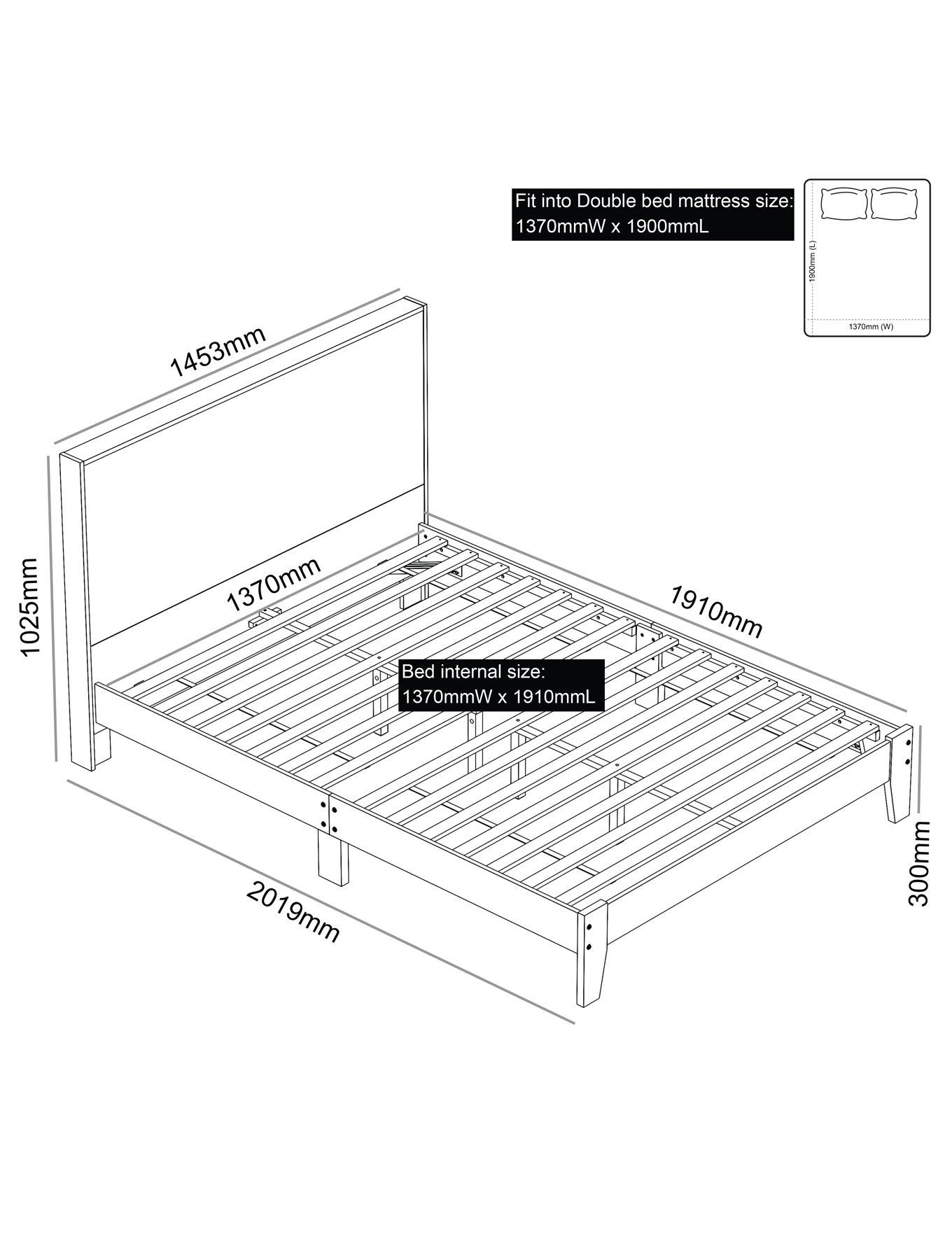 Image 7 of 7 of Very Home Chevry&nbsp;Bed Frame with Mattress Options (Buy &amp; SAVE!)
