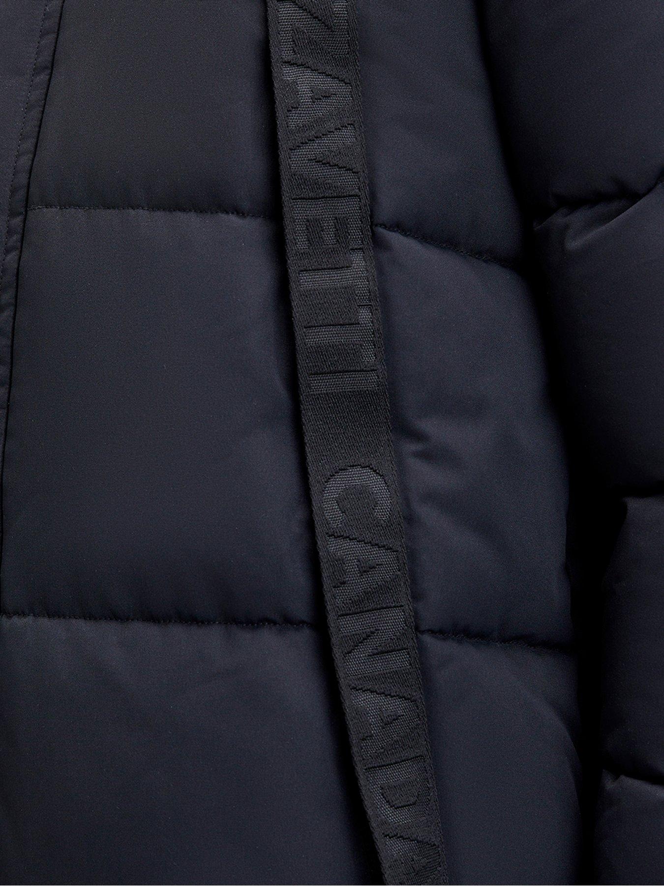 Image 6 of 6 of Zavetti Canada Aylmer Long Parka Coat - Black