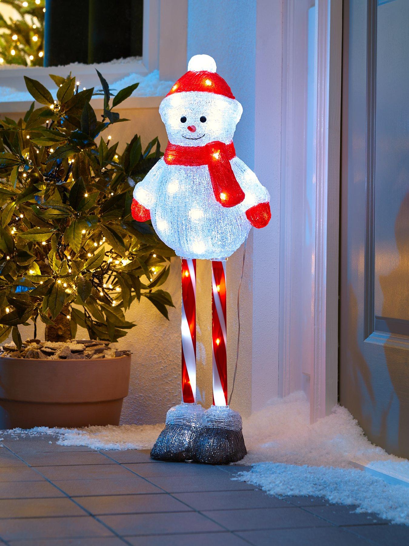 Product photograph of Very Home Snowman With Stripey Legs Outdoor Christmas Light from very.co.uk