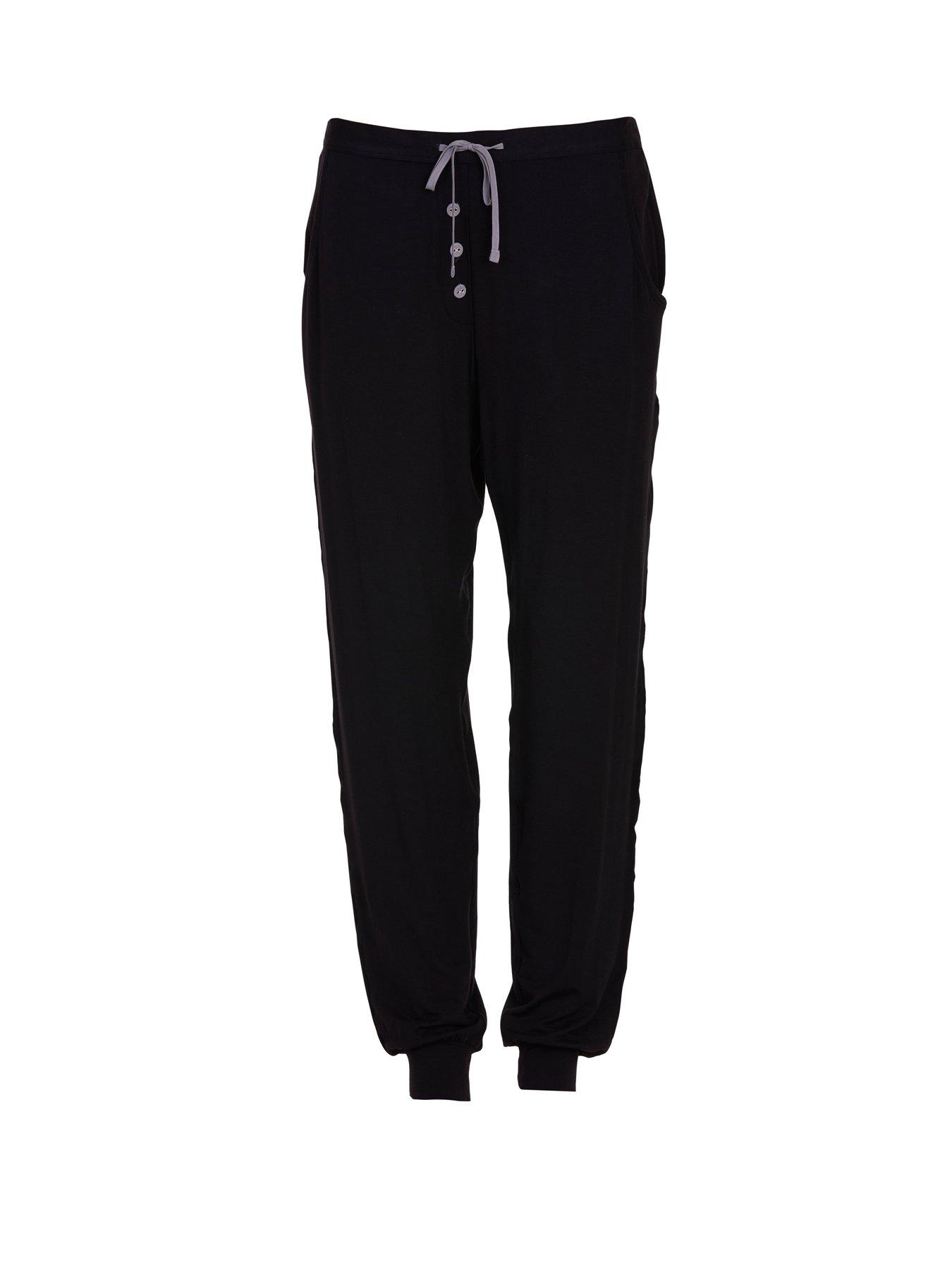 Parker Black Jersey Pyjama Bottoms Black