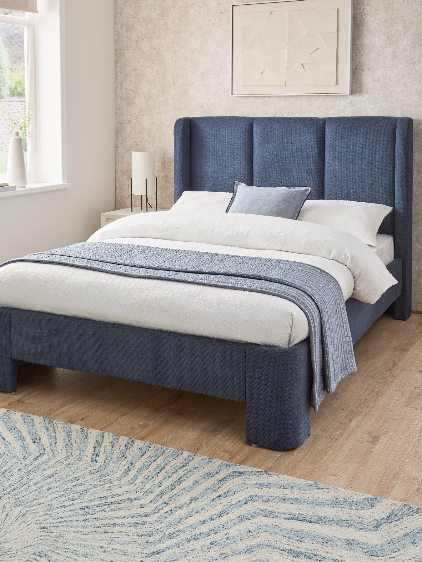 undefined Modern Fabric Azure Bed with Mattress Options (Buy  &  SAVE!)