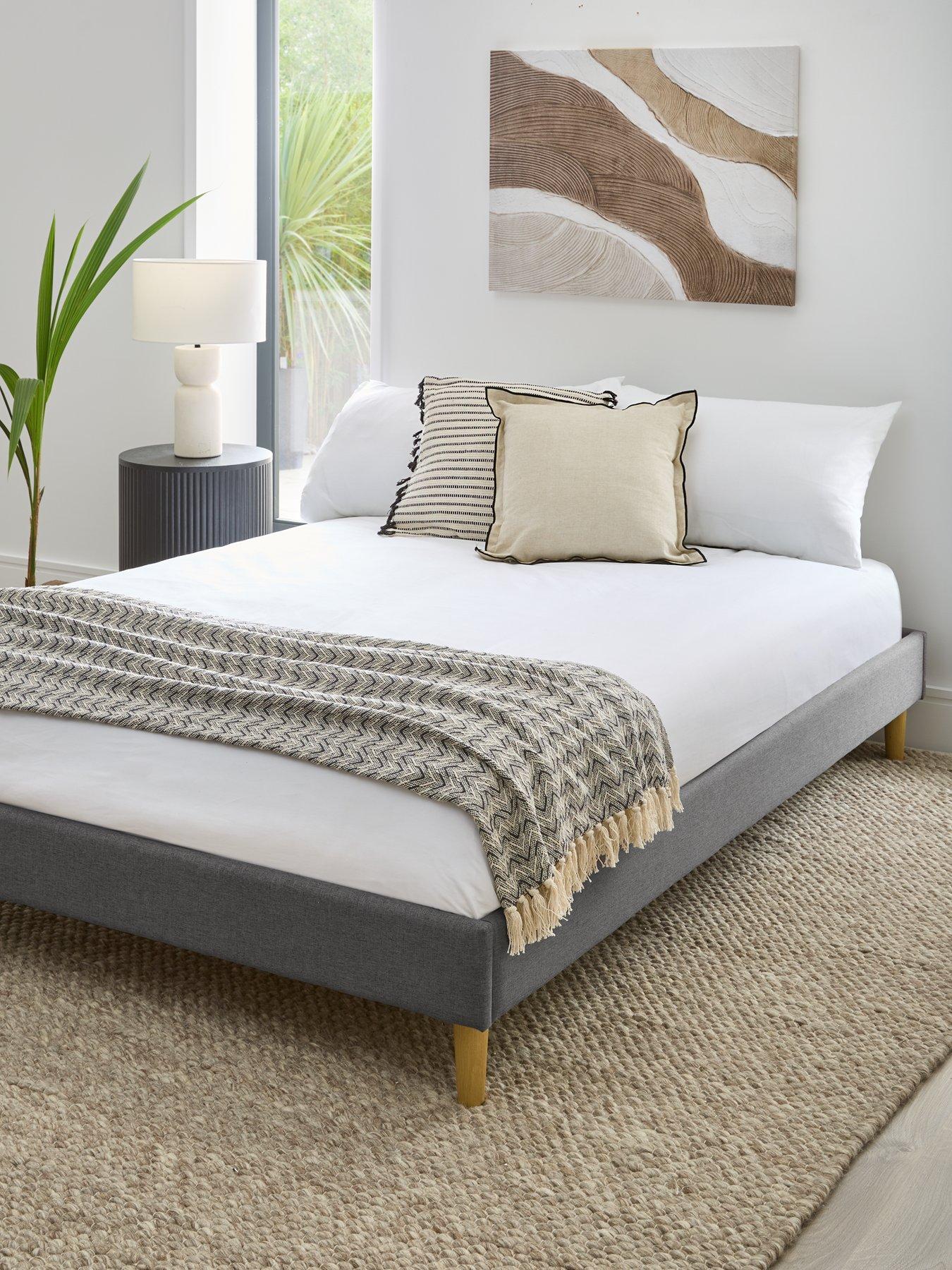 Product photograph of Very Home Prairie Platform Bed With Mattress Options - Fsc Reg Certified - Bed Frame With Microquilt Mattress from very.co.uk