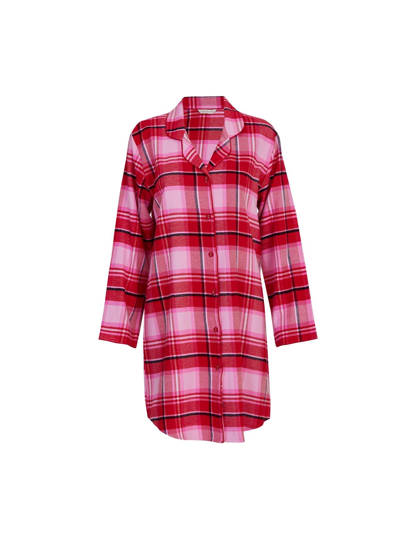 Noelle Red Check Long Sleeve Nightshirt Red