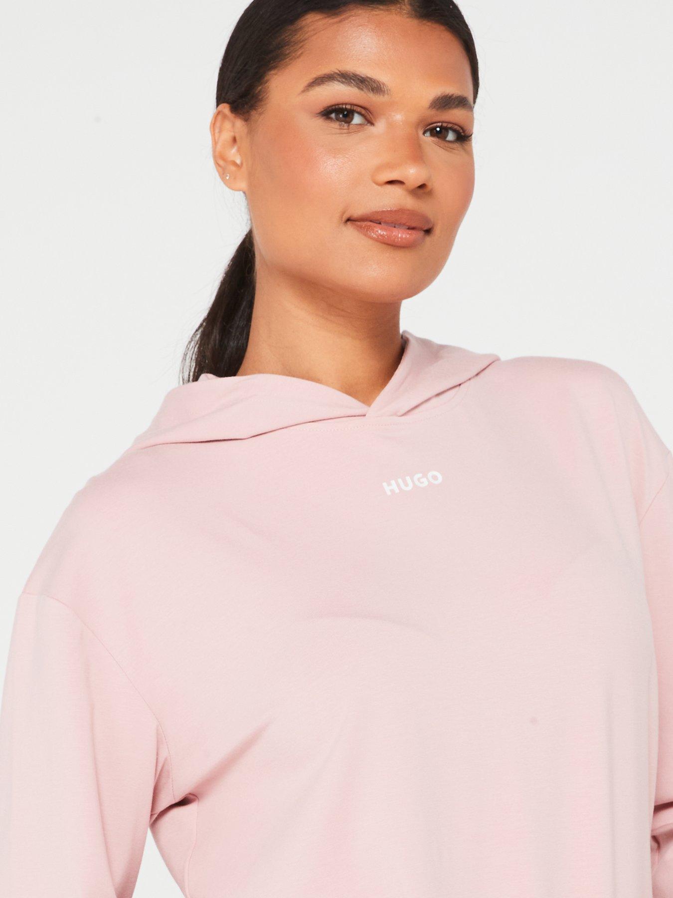 Pink hugo boss hoodie sale