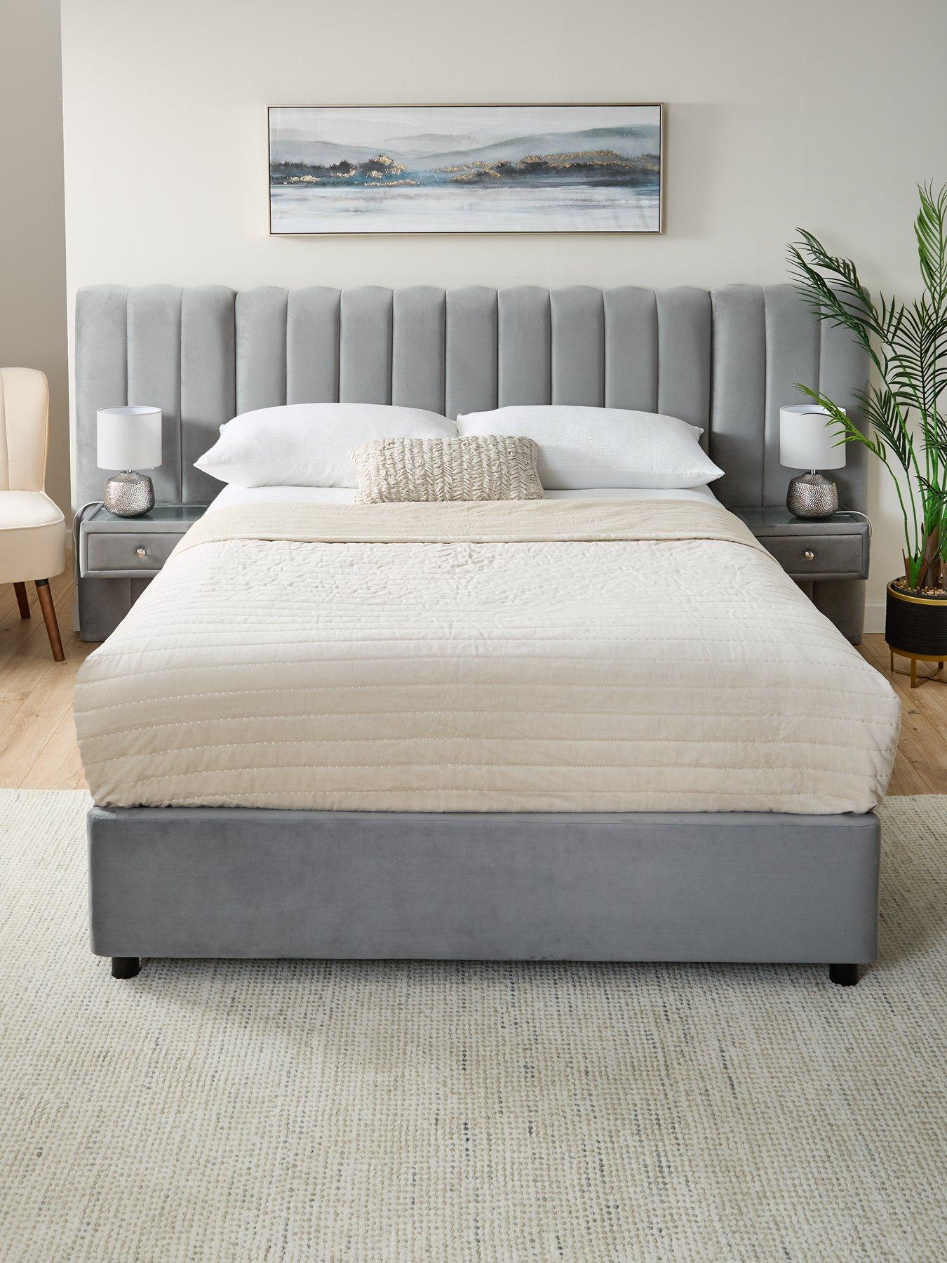 Product photograph of Very Home Amaya Bed Frame With Built-in Side Tables And Mattress Options Buy Amp Save - Fsc Reg Certified - Bed Frame Only from very.co.uk