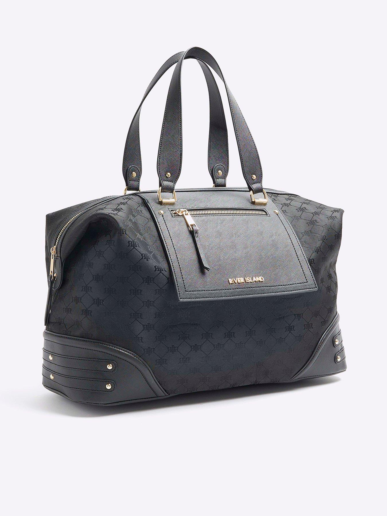 River Island Jacquard Holdall Black Very