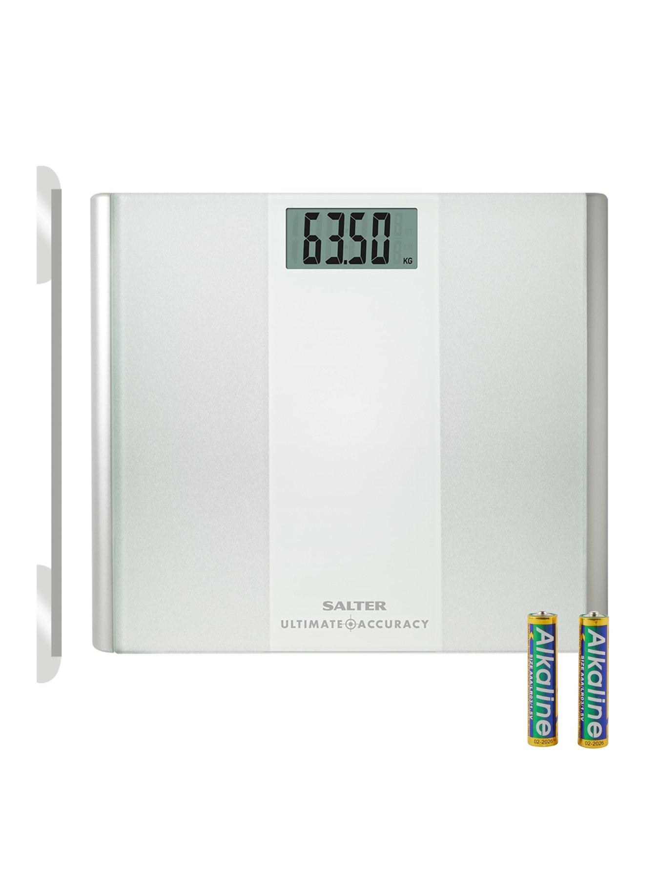 Salter 9173 BK3R Ultimate Accuracy Analyser Bathroom Scale, Weighs Body Fat/Water, Muscle Mass, BMI And BMR, 50 G Increments For Precision, 12 User Memory, Athlete/Child Mode, 180KG Capacity, Black