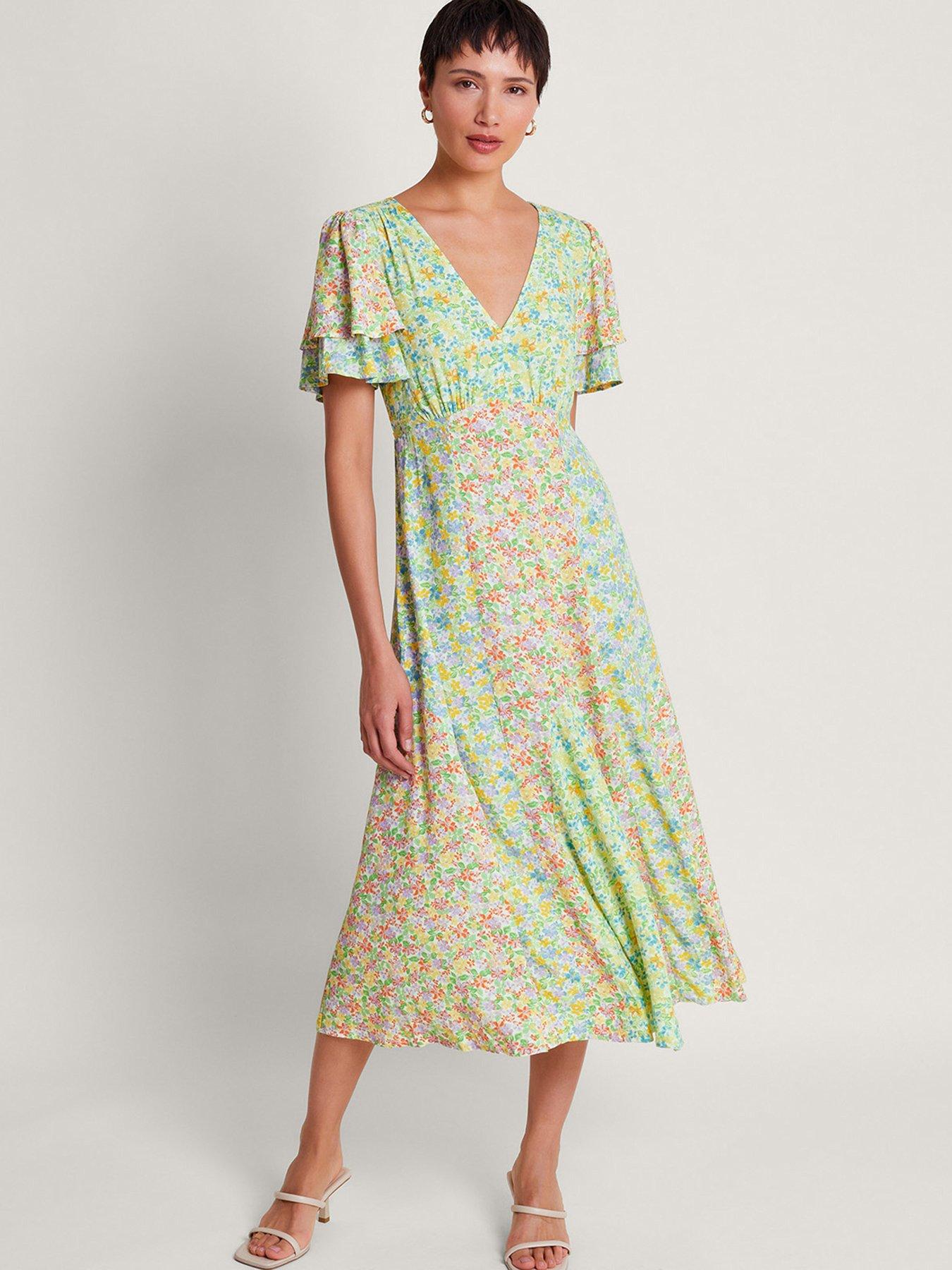 Monsoon Tatum Floral Tea Dress Very