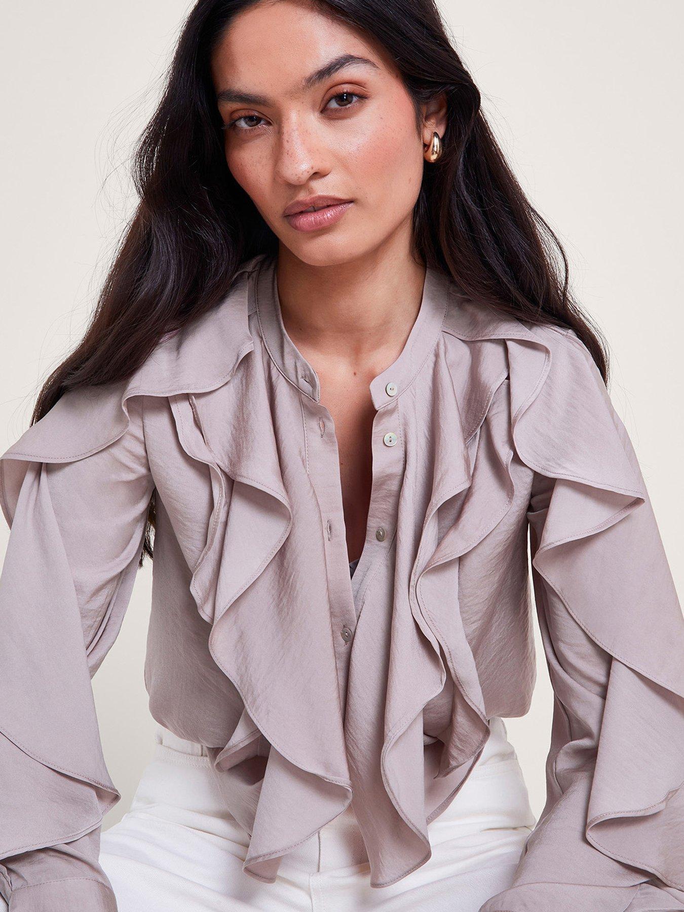 Silk ruffle blouse online