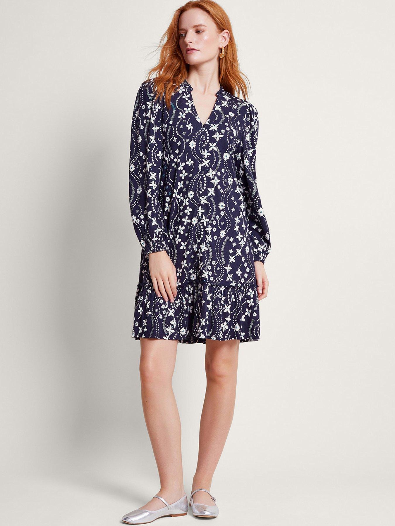 Serena Print Dress Blue