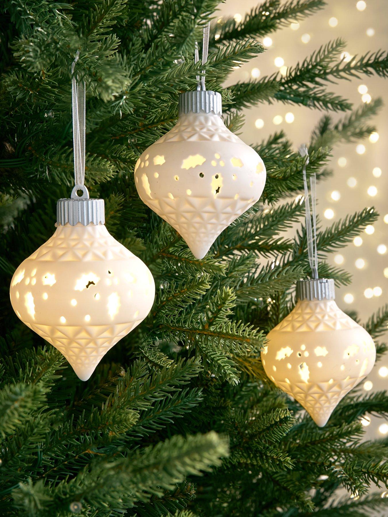 Product photograph of Very Home Set Of 3 Light-up Christmas Tree Baubles from very.co.uk