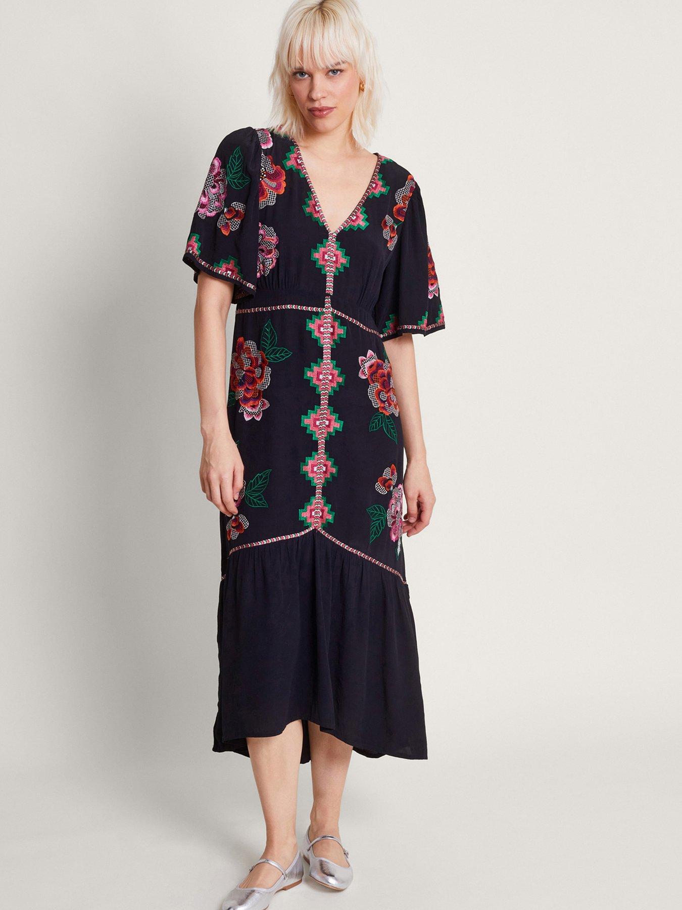 Monsoon Alba Embroidered Tea Dress Very