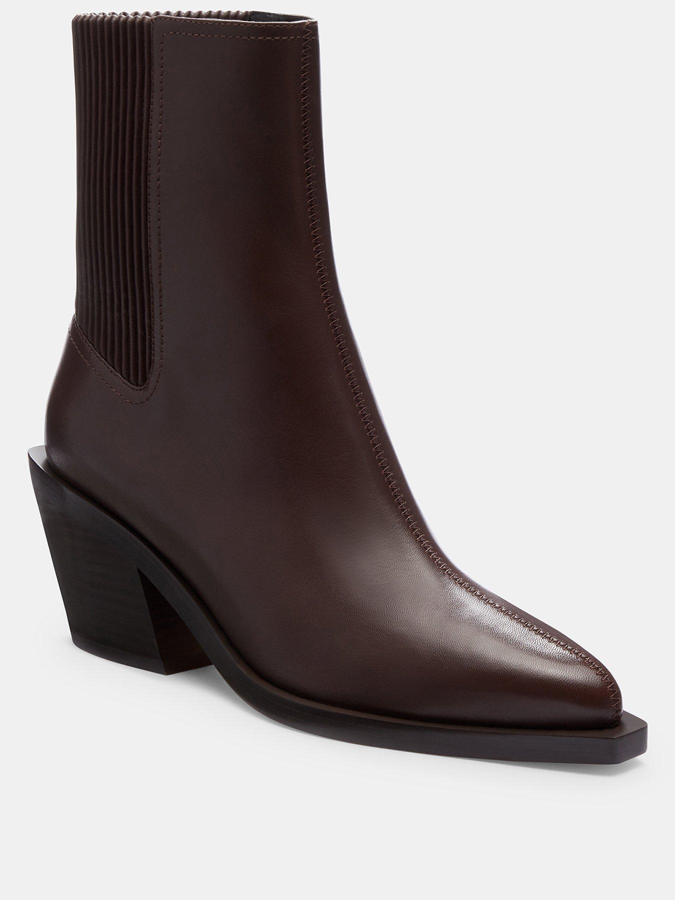 COACH Prestyn Leather Booties Brown Very