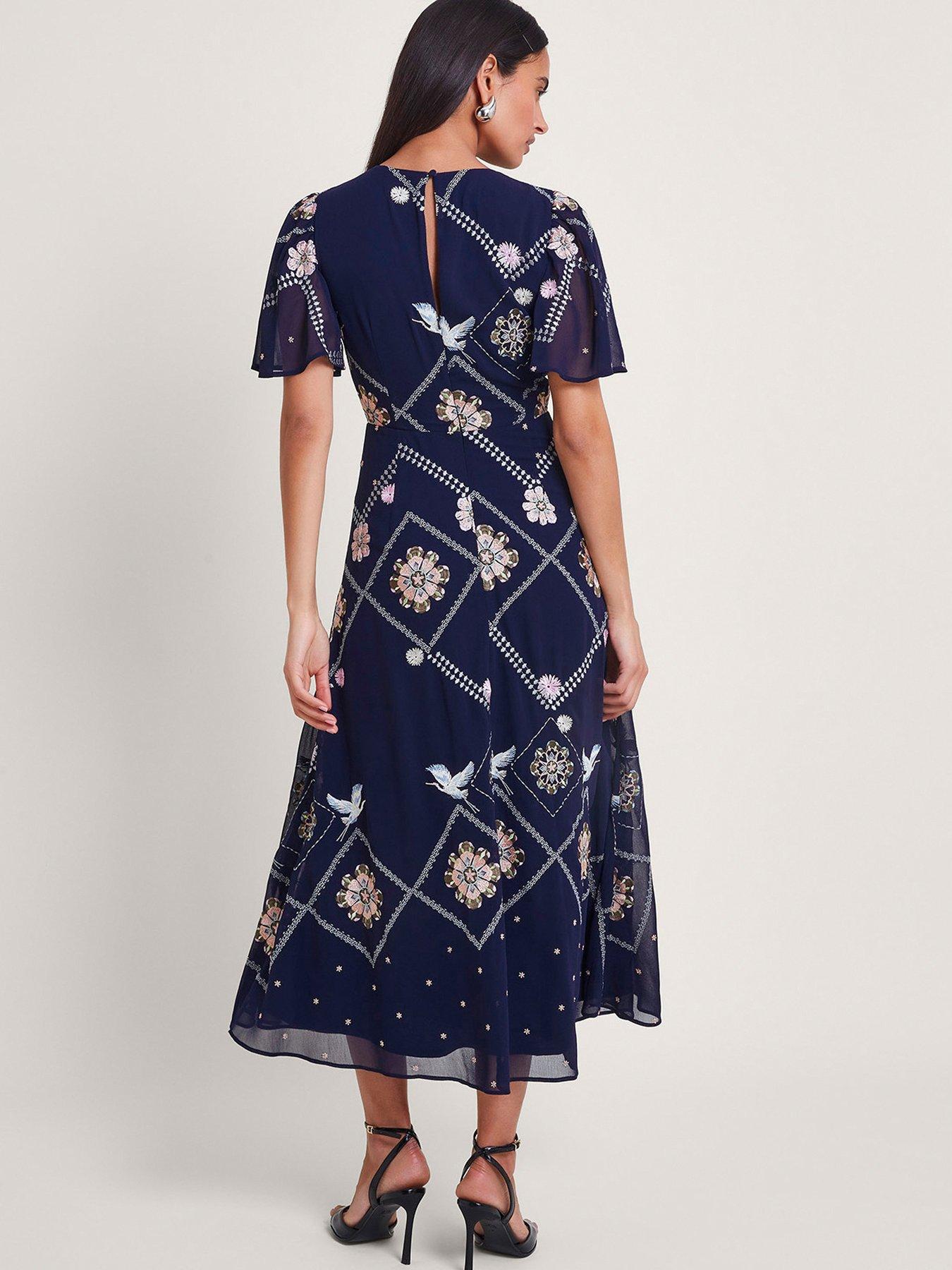 Image 2 of 5 of Monsoon Neela Embroidered Tea Dress