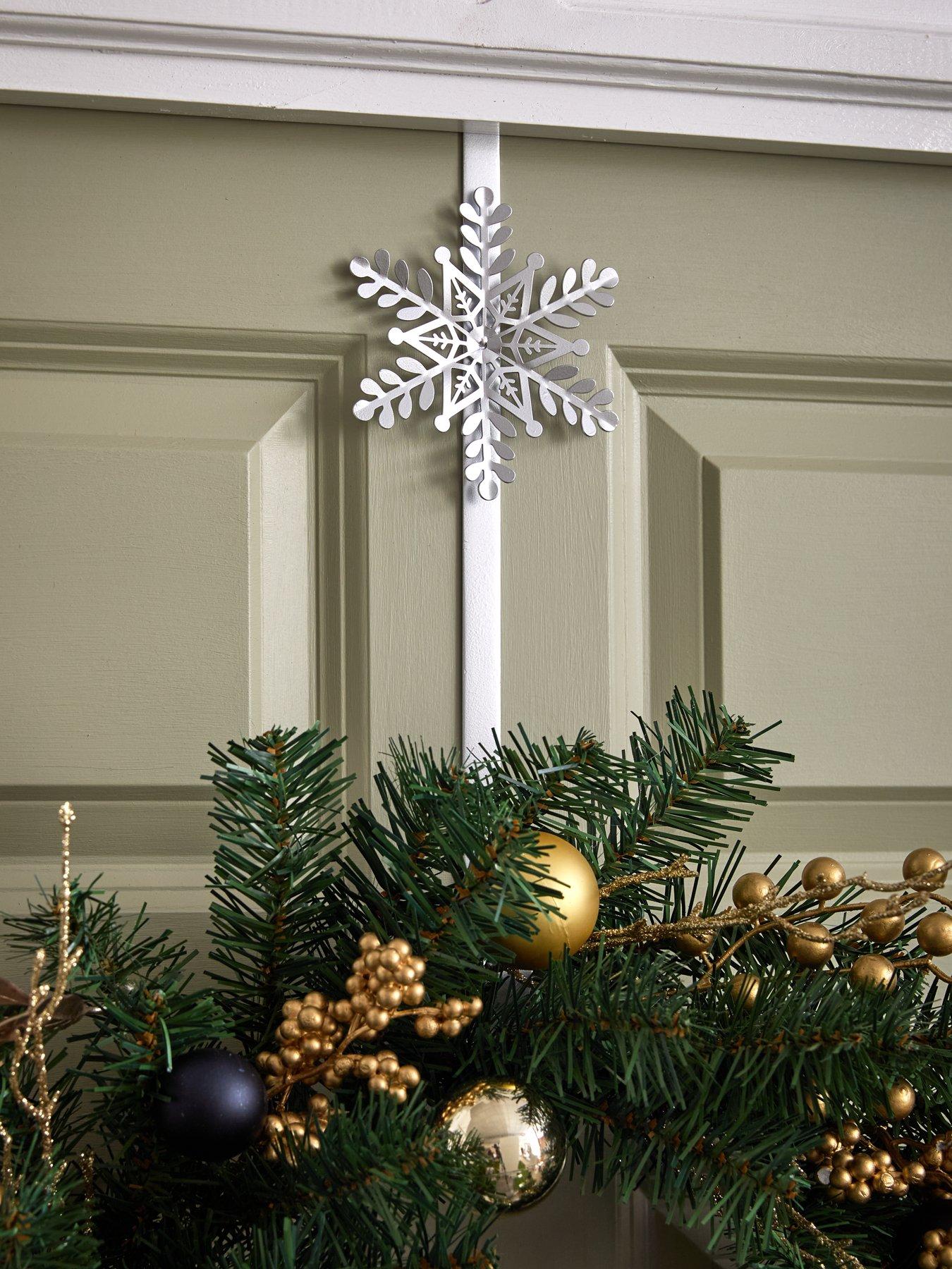undefined Set of 2 Snowflake Christmas Wreath Hangers