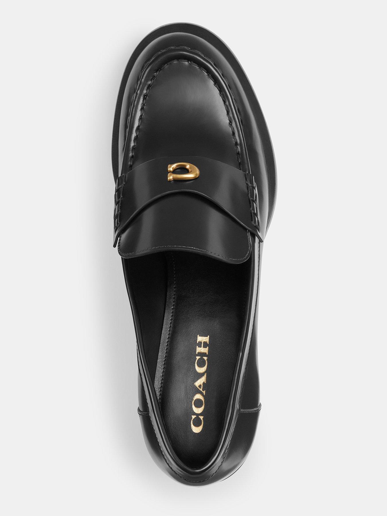 Image 4 of 5 of COACH Natalie Leather Loafers - Black&nbsp;