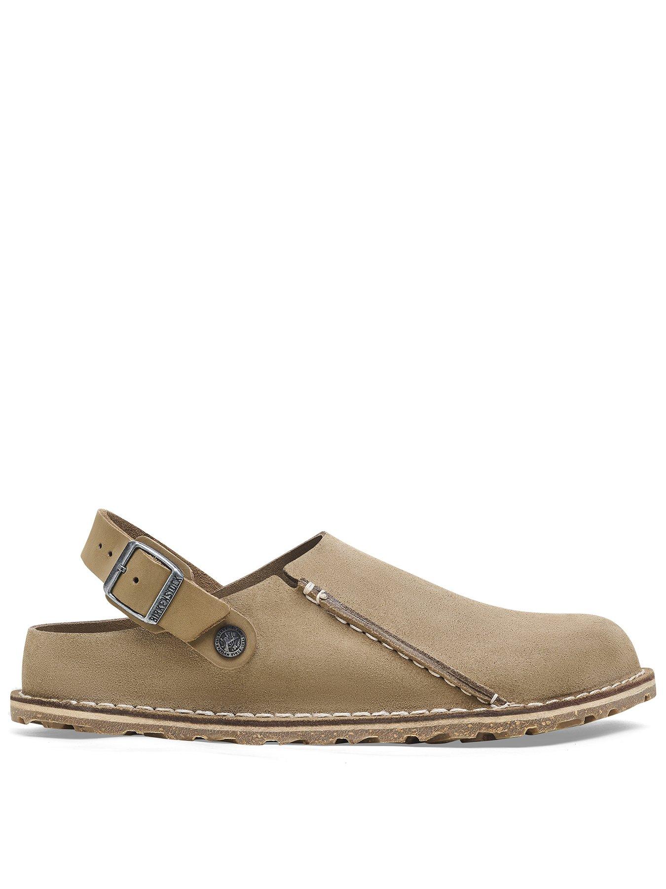 Image 1 of 3 of Birkenstock Womens Lutry Premium Wide Fit Suede Shoe - Gray Taupe