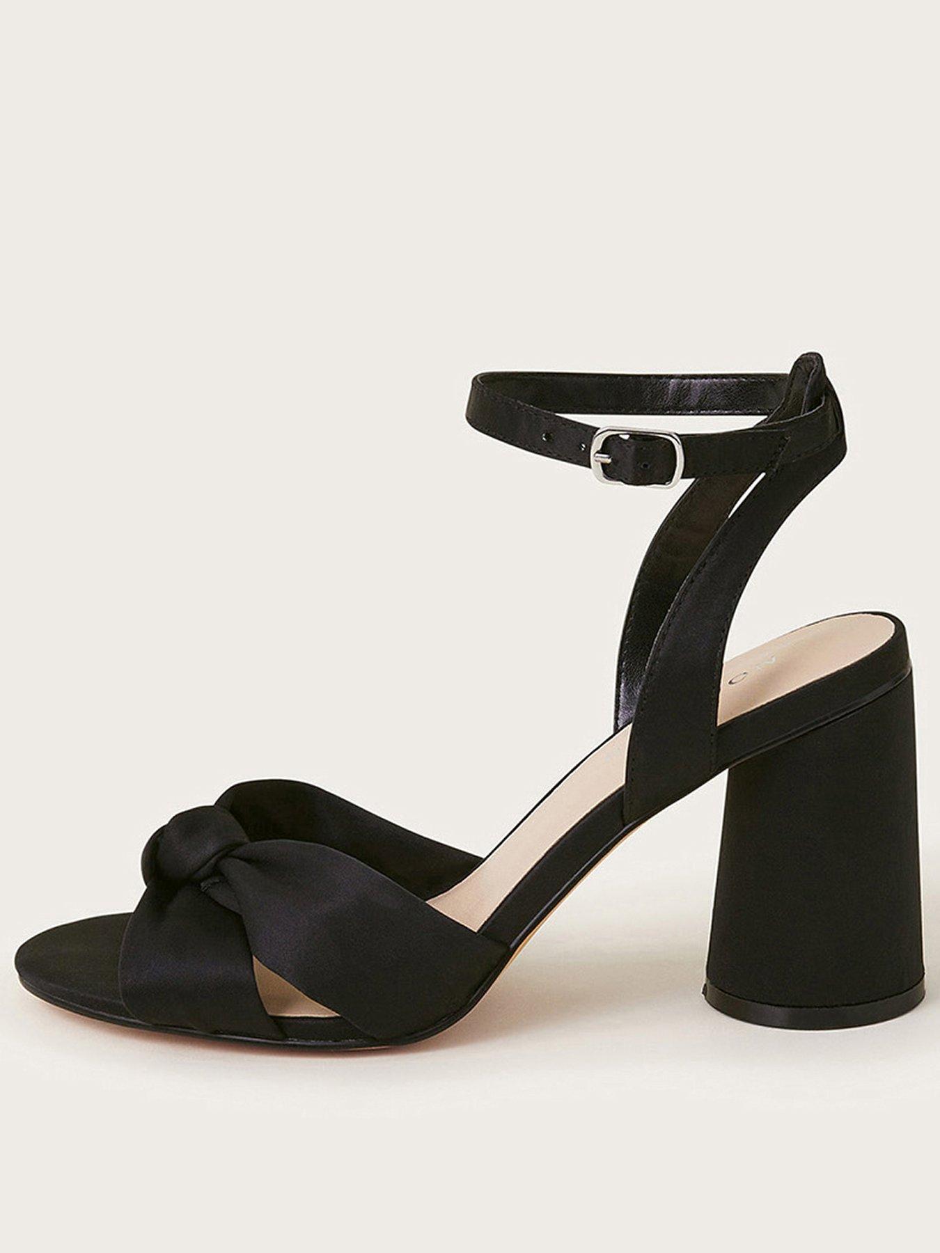 Monsoon Knot Front Block Heel Sandals Black | Very.co.uk