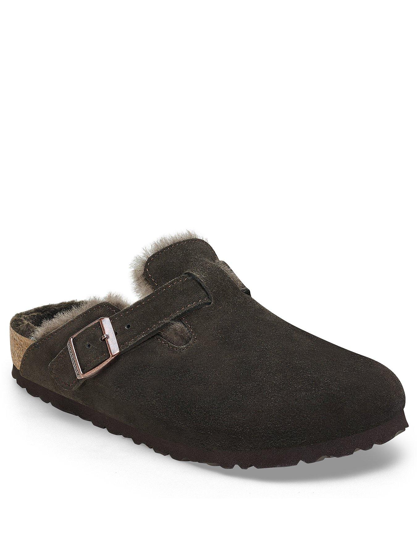 Image 2 of 3 of Birkenstock Womens Boston Shearling Suede Clog - Mocca