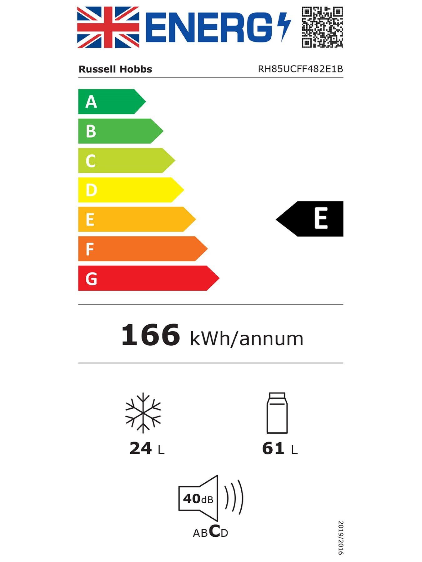 Image 7 of 7 of Russell Hobbs RH85UCFF482E1B Under-Counter Fridge Freezer -&nbsp;Black