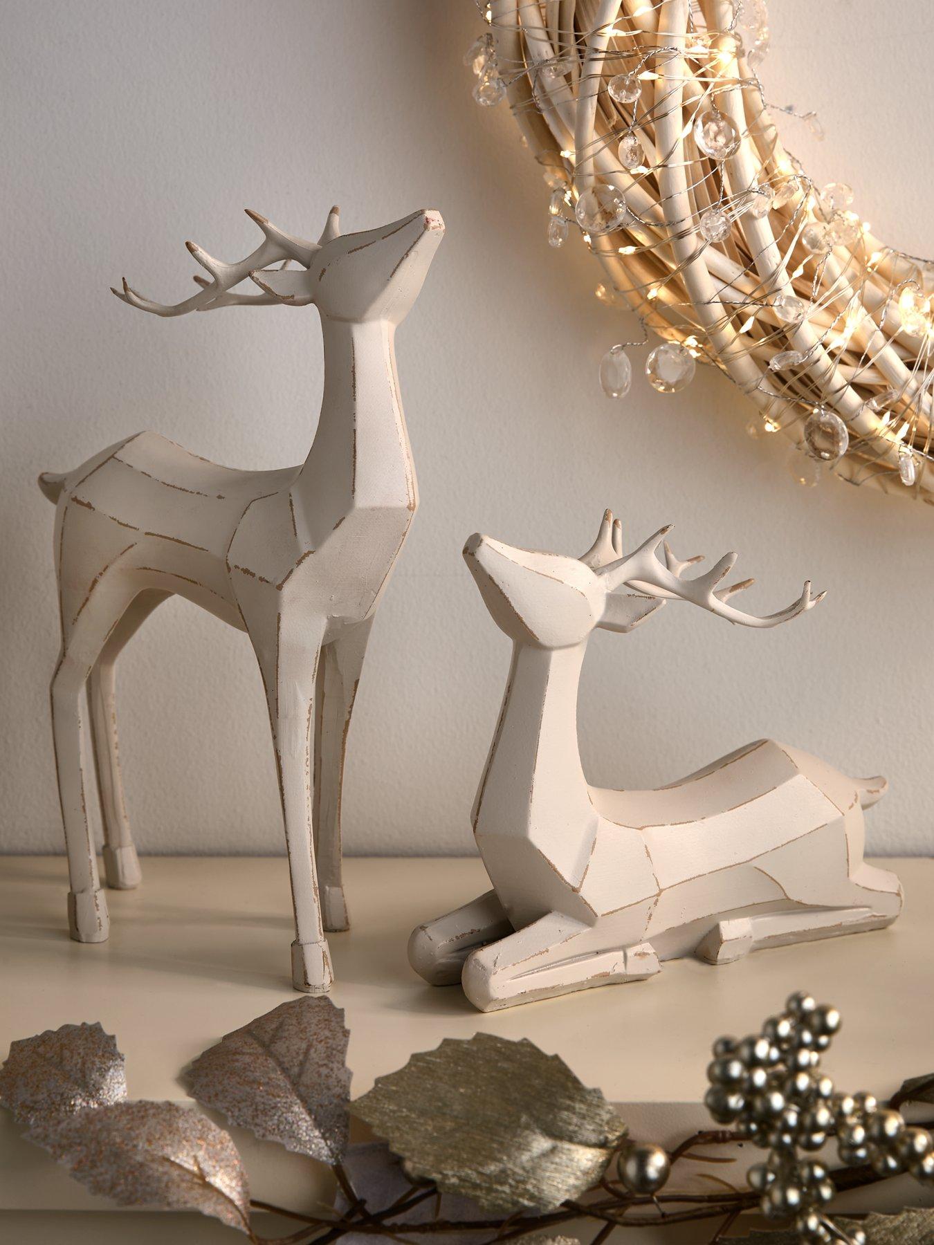 undefined Set of 2 Stag Christmas Decorations