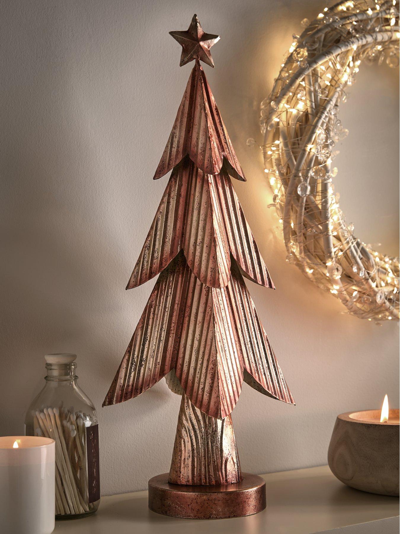 Product photograph of Very Home Metal Copper Christmas Tree - 47 Cm from very.co.uk