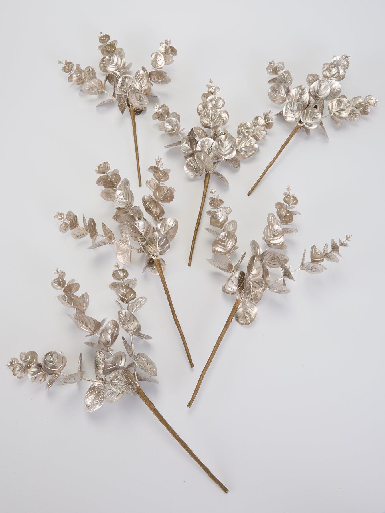 Image 2 of 3 of Very Home Set of 6 Eucalyptus Tree Picks &ndash; Soft Gold