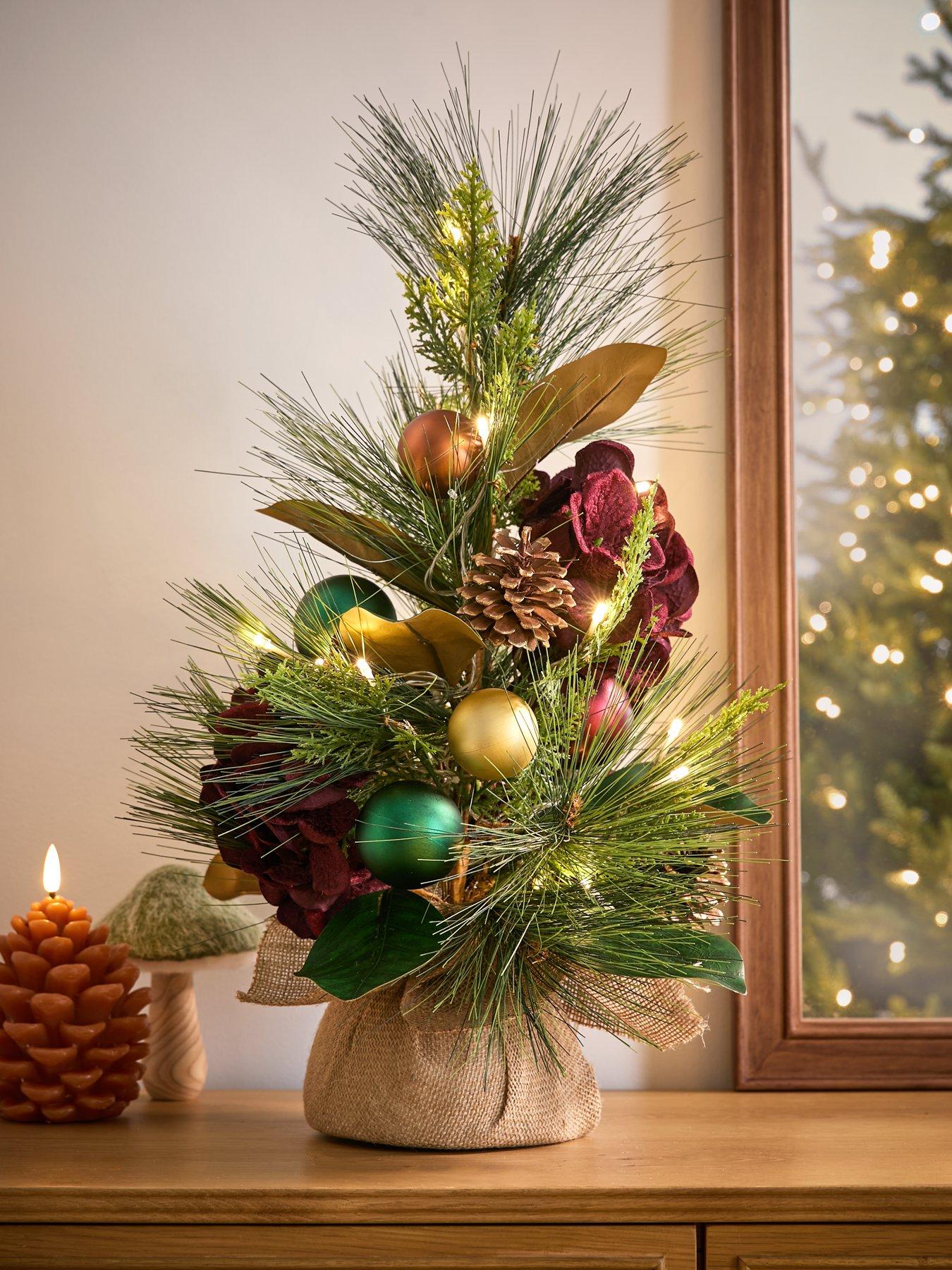undefined Hydrangea Pre-Lit Small Christmas Tree