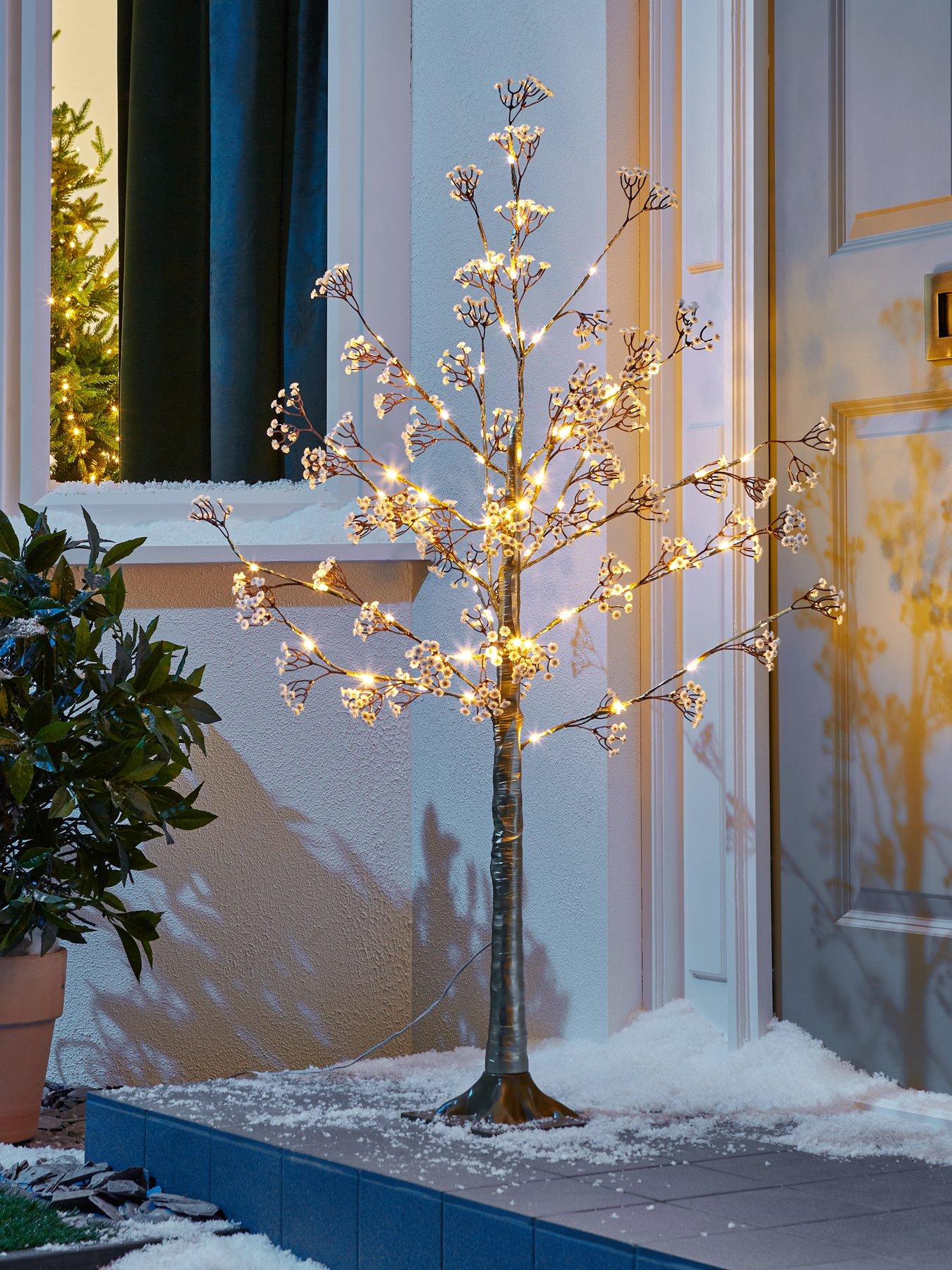 undefined 1.2m LED Gypsophila Artificial Outdoor Christmas Tree