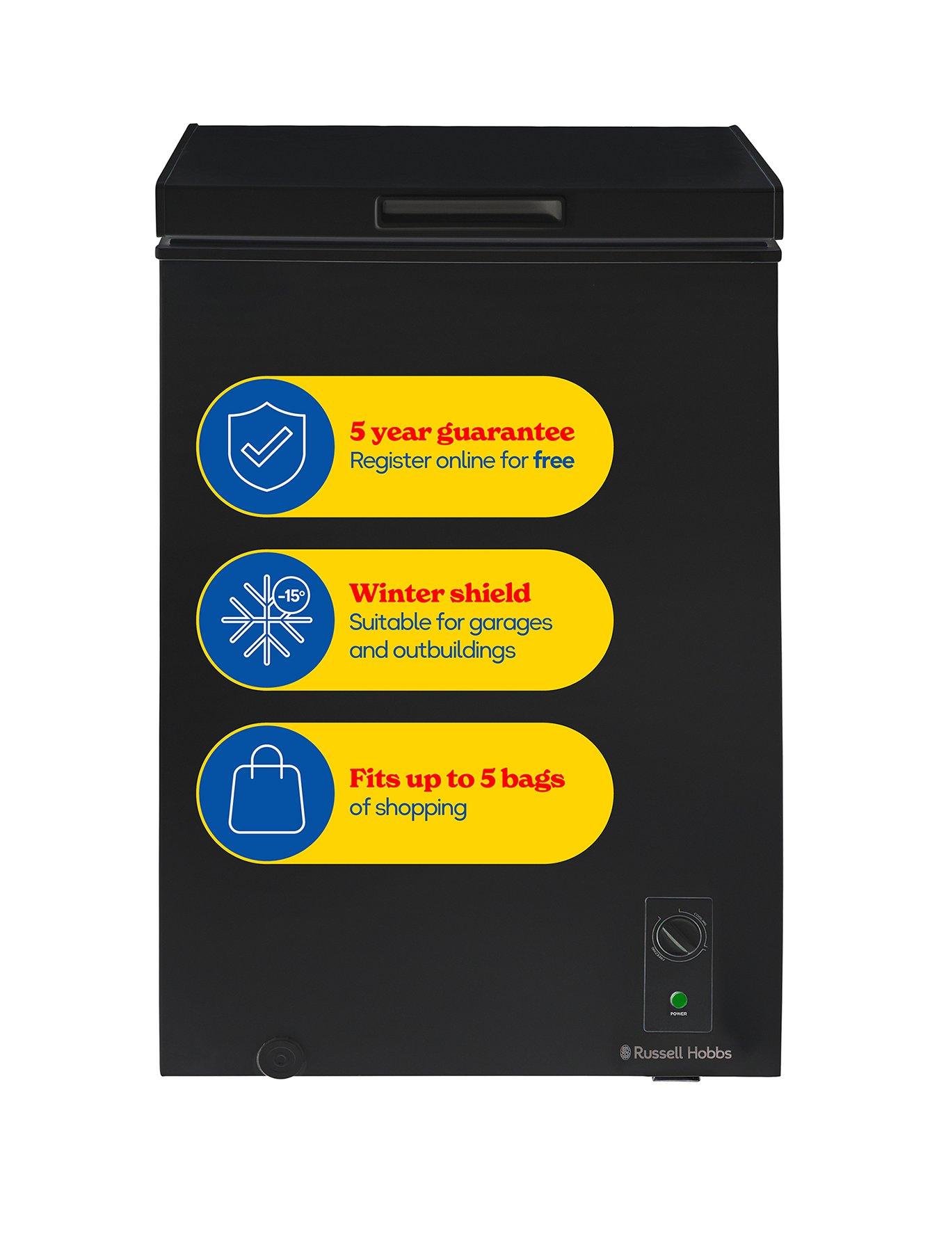 undefined RH99CF0E1B 99L Compact Chest Freezer - Black
