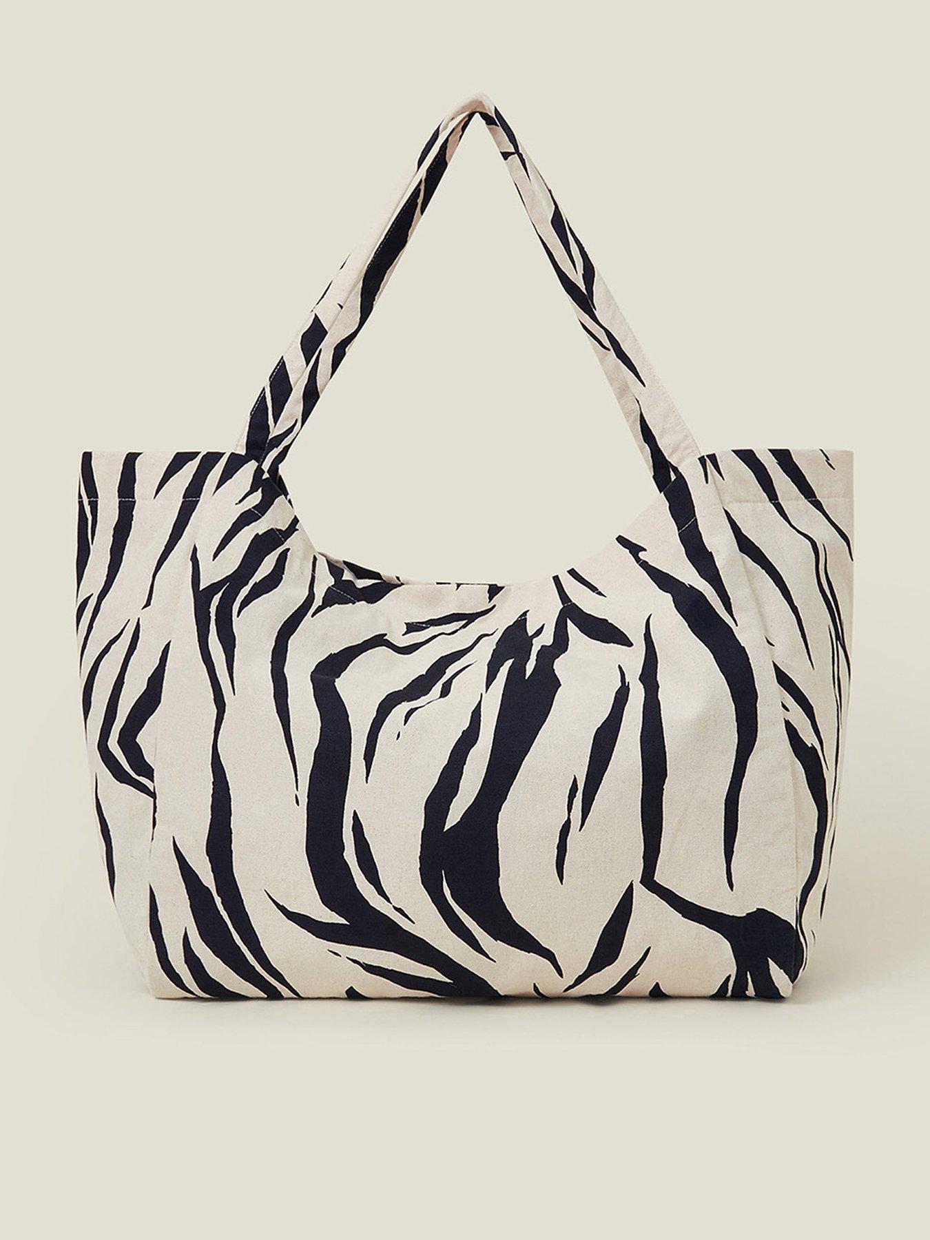 Image 1 of 4 of Accessorize Zebra Large Shopper