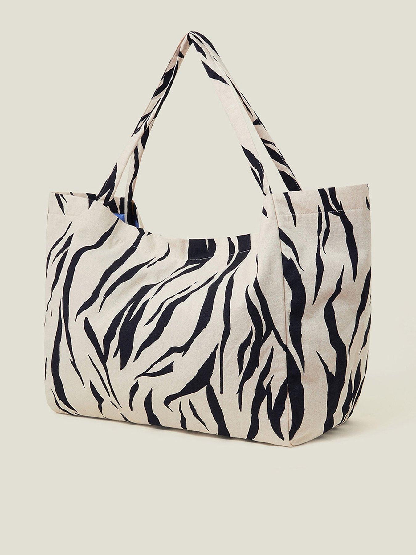 Image 3 of 4 of Accessorize Zebra Large Shopper