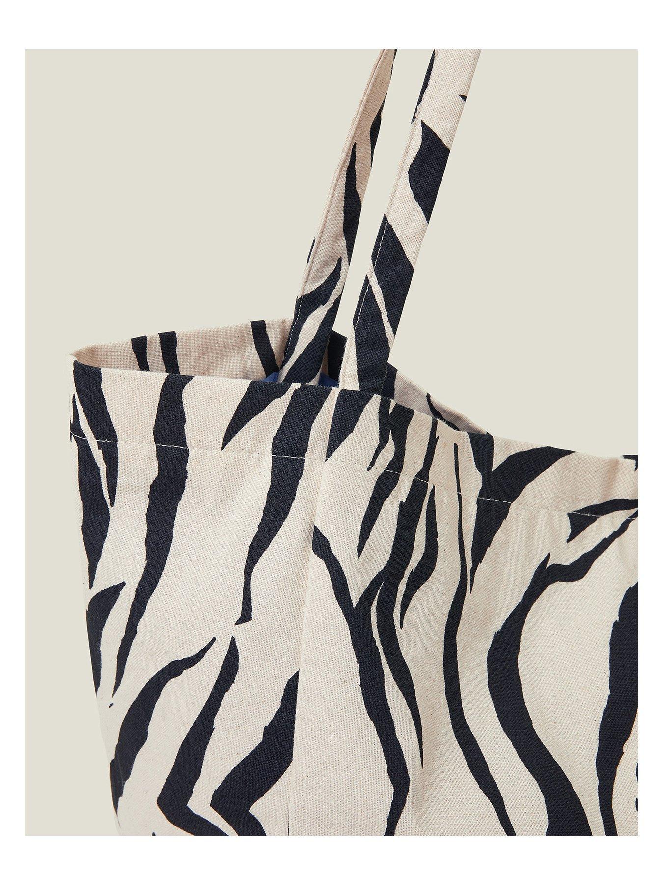 Image 4 of 4 of Accessorize Zebra Large Shopper