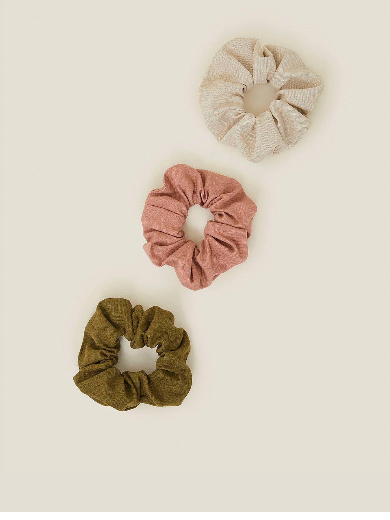 Image 1 of 3 of Accessorize 3 X Large Linen Scrunchie