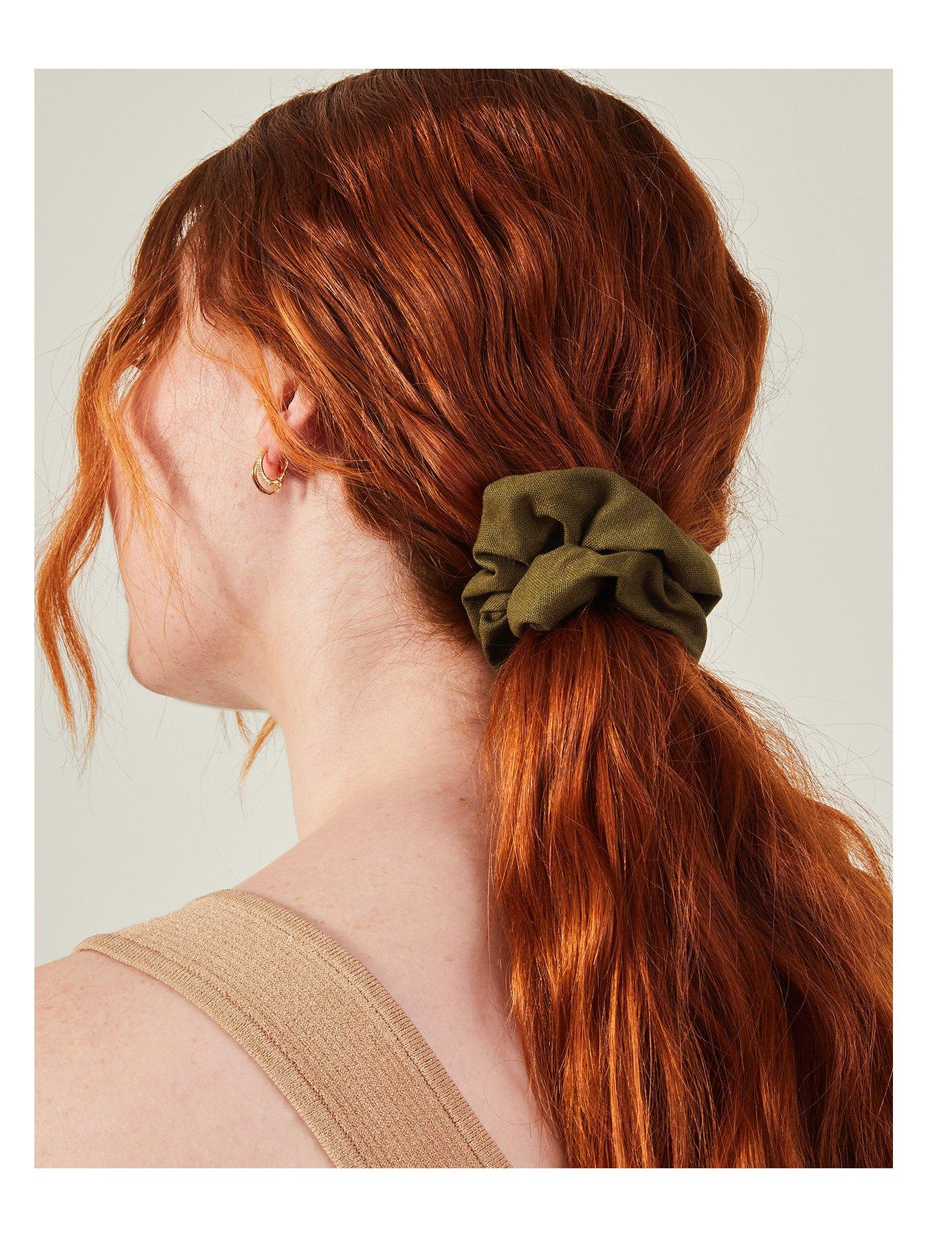 Image 2 of 3 of Accessorize 3 X Large Linen Scrunchie