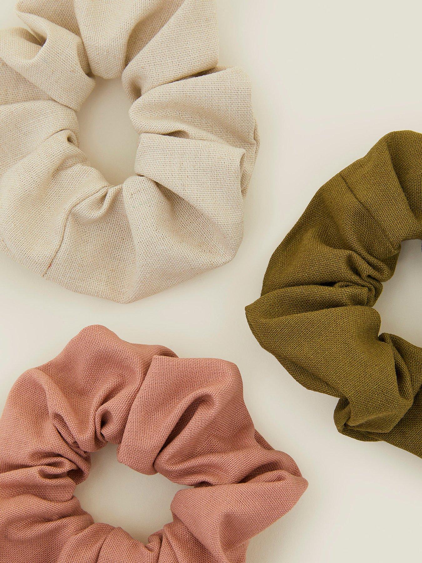 Image 3 of 3 of Accessorize 3 X Large Linen Scrunchie