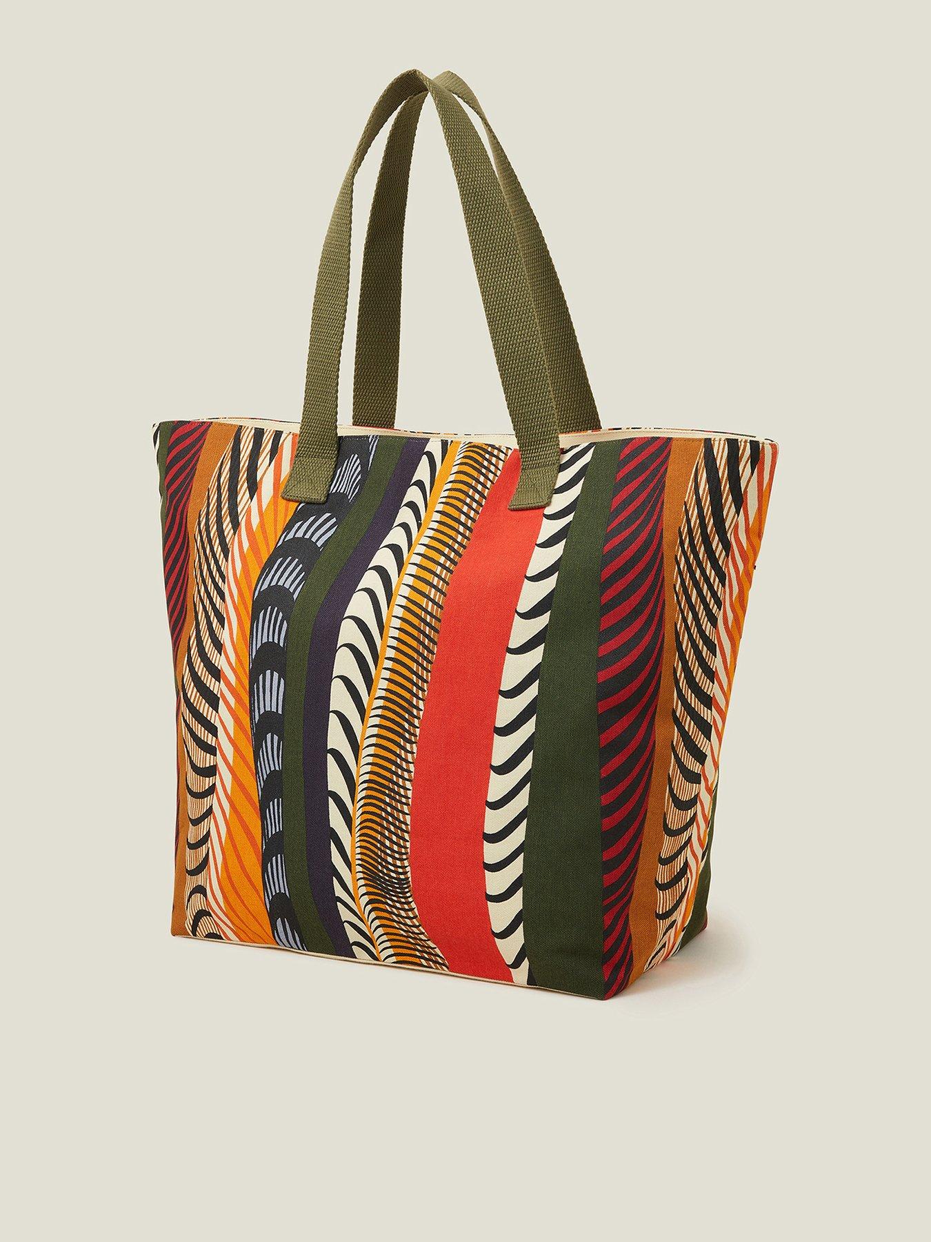 Image 3 of 4 of Accessorize Multi Stripe Beach Tote